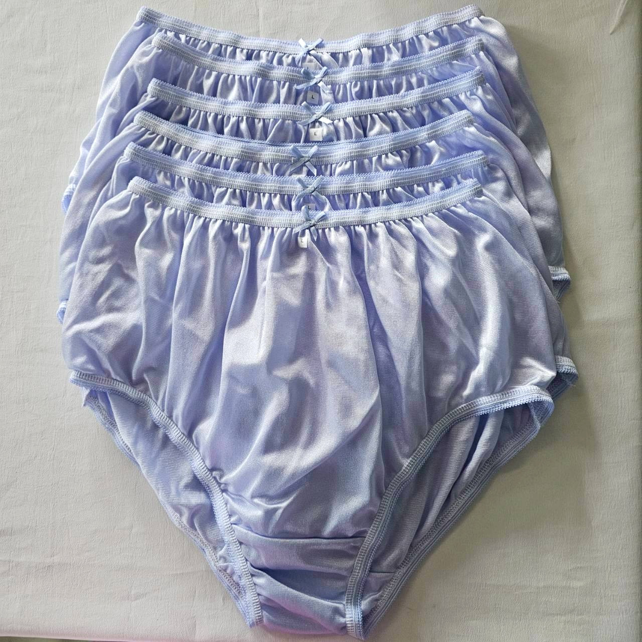 6 Purple Underwear Nylon Panties Underwear Women Silky Soft Briefs Waist 30-36″L