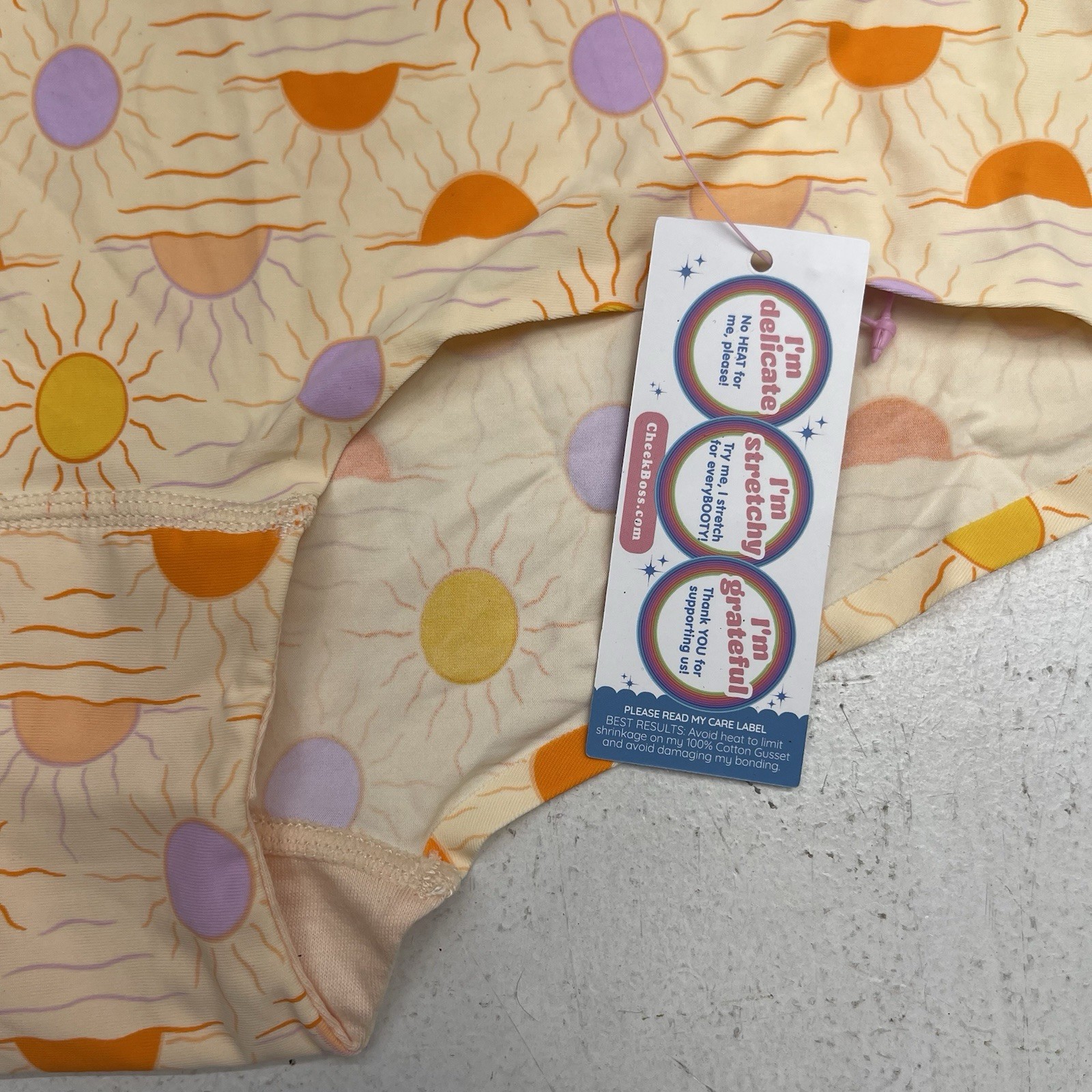 Cheek Boss Sunrise Printed High Waisted Boyshort Underwear Women’s Size Large