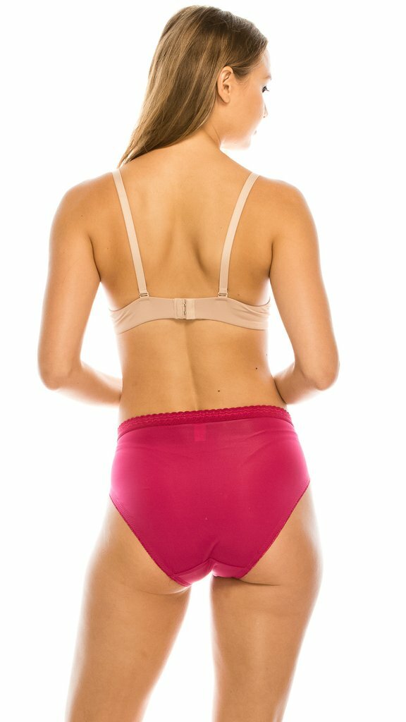 6 Women Microfiber High Cut Panties Underwear Solid Colors Sizes S M L XL 63023