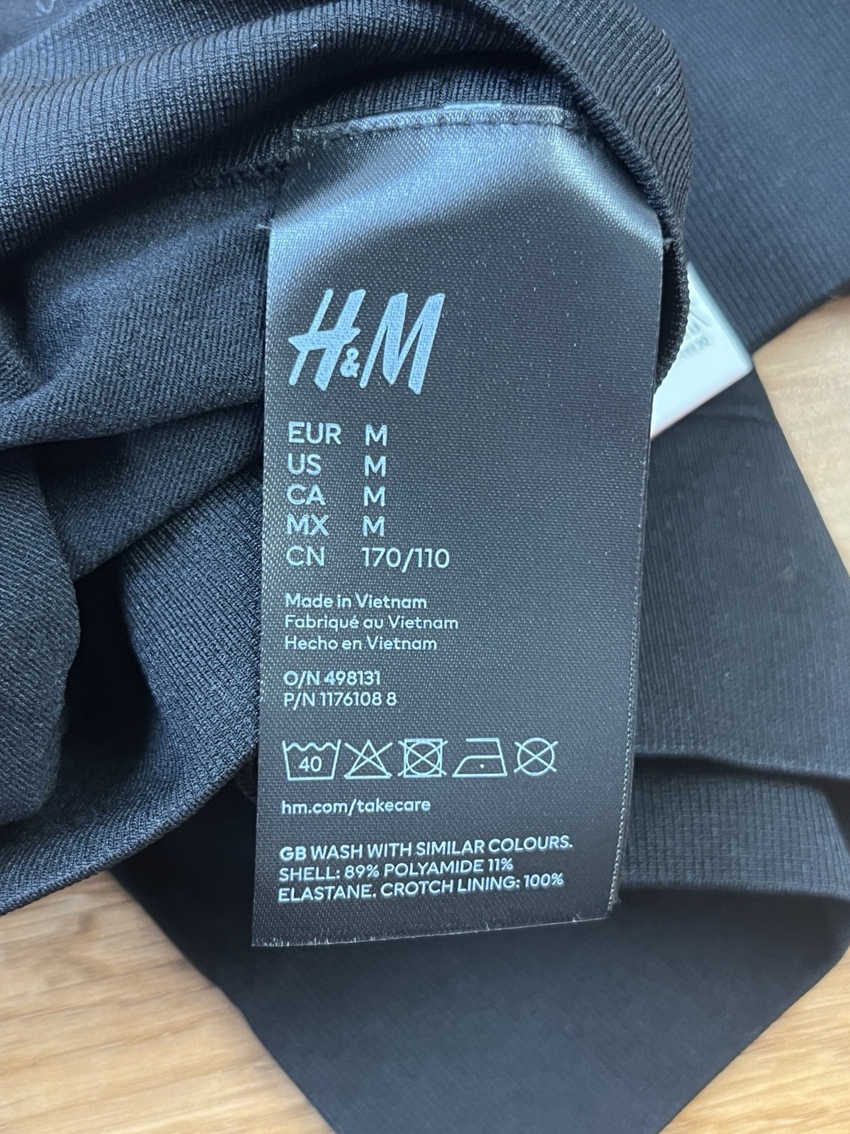 H&M 2 Pack Highwaist Bikini Panties Underwear Women’s Size Medium Black NEW
