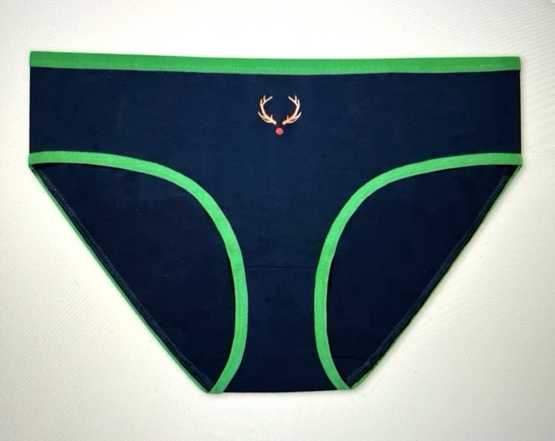 NIB~HOLIDAY TIME Christmas Hipster Underwear~7 Pack Women size S (12-14) Panties