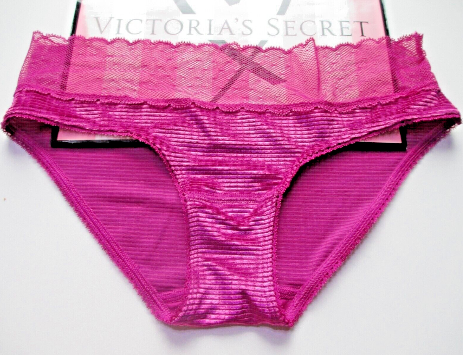 VICTORIA’S SECRET Velvet Hiphugger Panty VS Raspberry Cooler Pink S M L XL