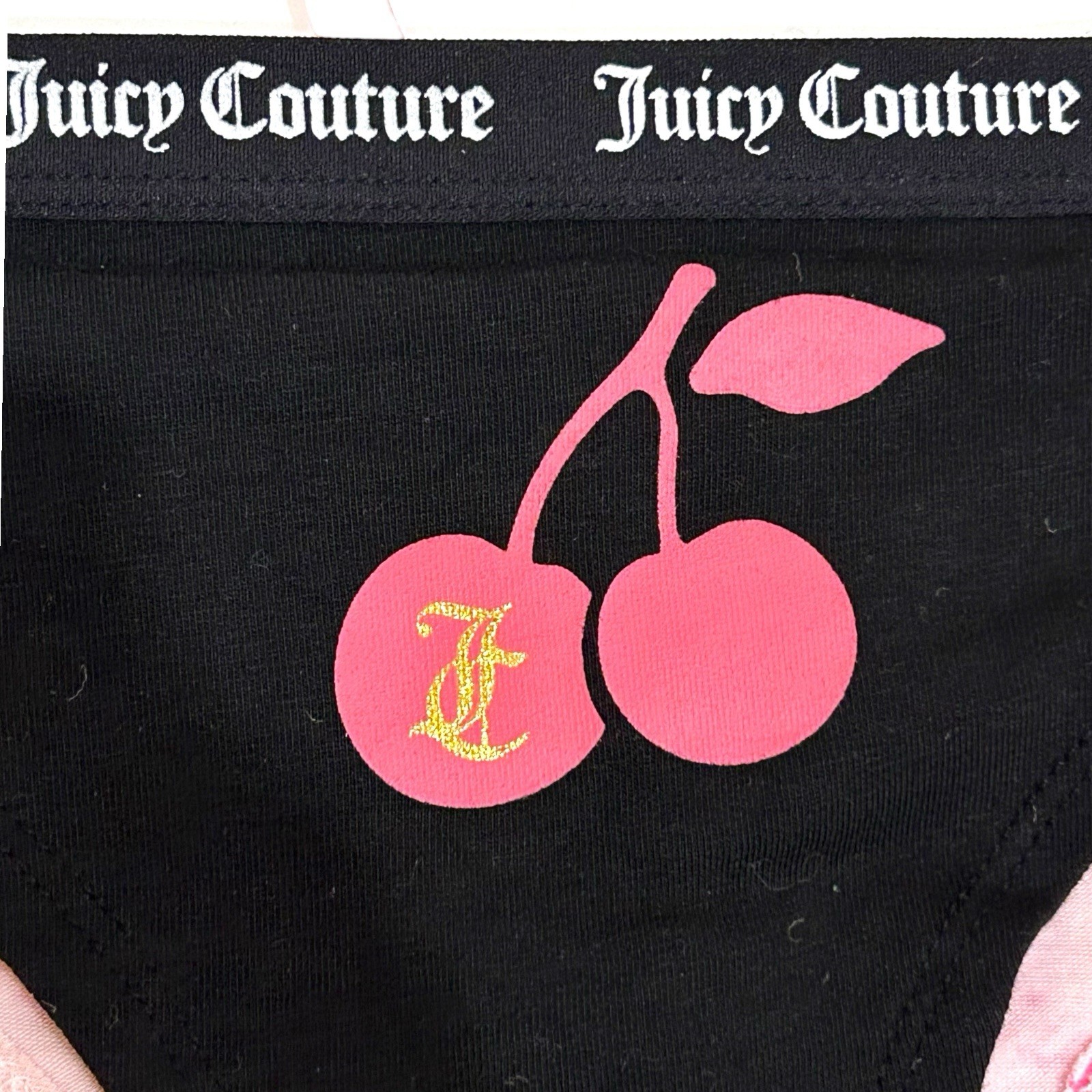 NWT Juicy Couture 7-Pack Thong Panties MED Watermelon Cherries Cotton Spandex