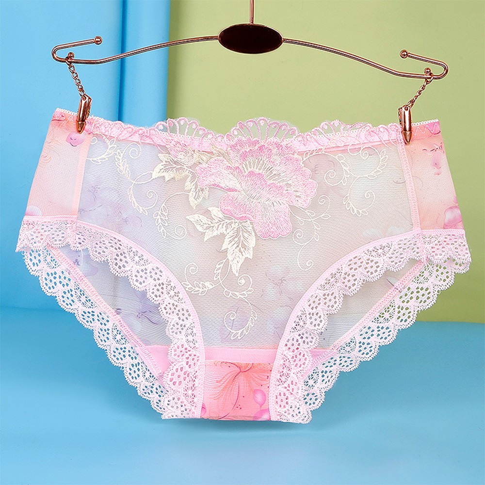 Briefs Underwear Lace Nylon+Spandex Panties Seamless Sexy Skin Friendly