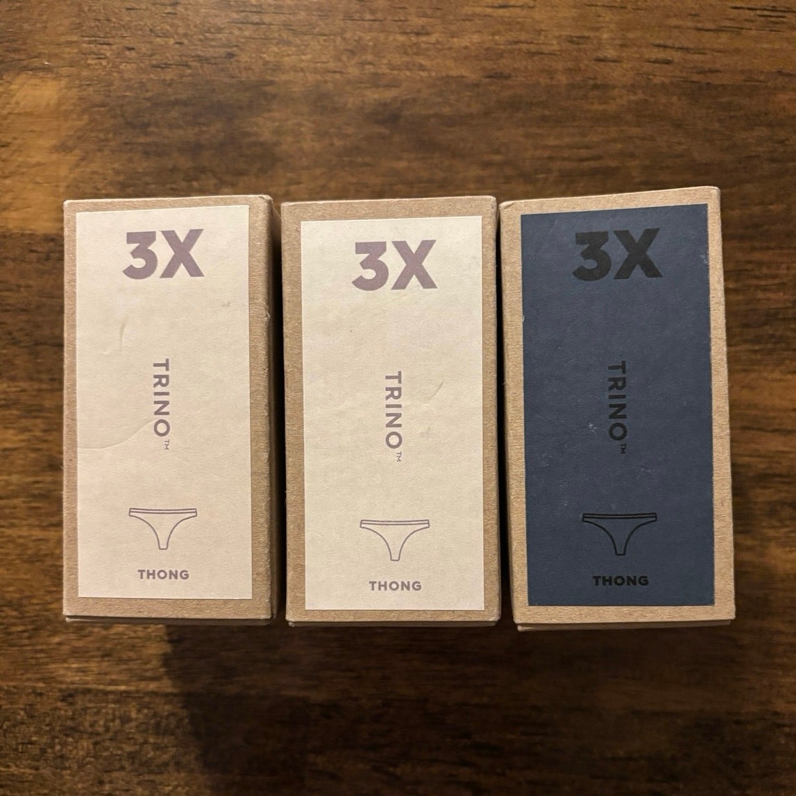 Set of 3 – Allbirds Women’s 3X Thong Underwear Merino Wool Blend Panties