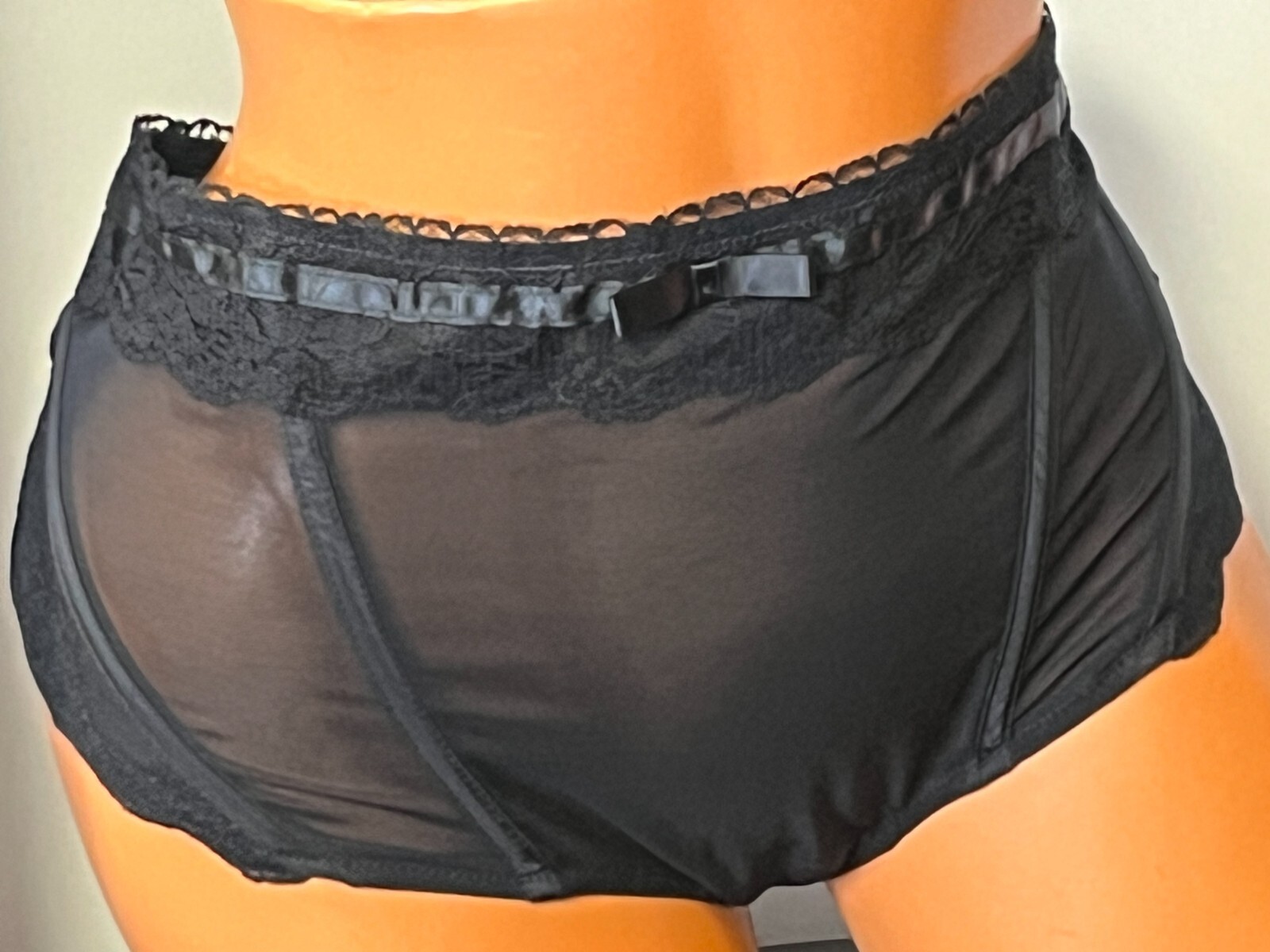 Victoria’s Secret Corset Panty Medium Black High Waisted Boned