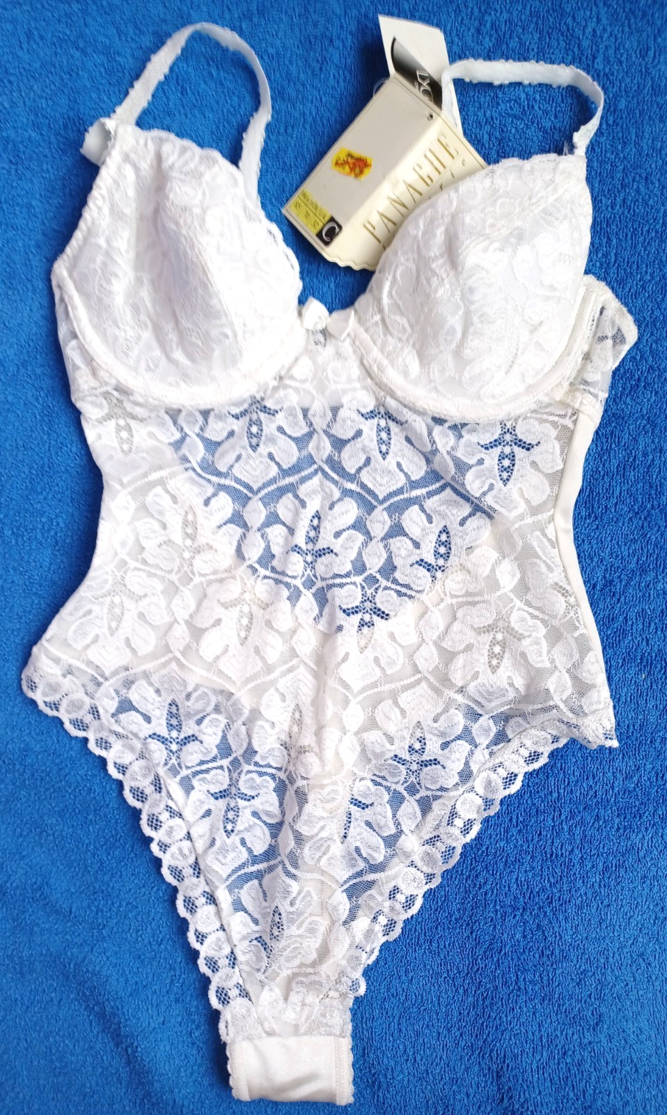 PANACHE Lingerie Beautiful Florencia Stretch Floral Lace Satin Bow Bodyshape 32C