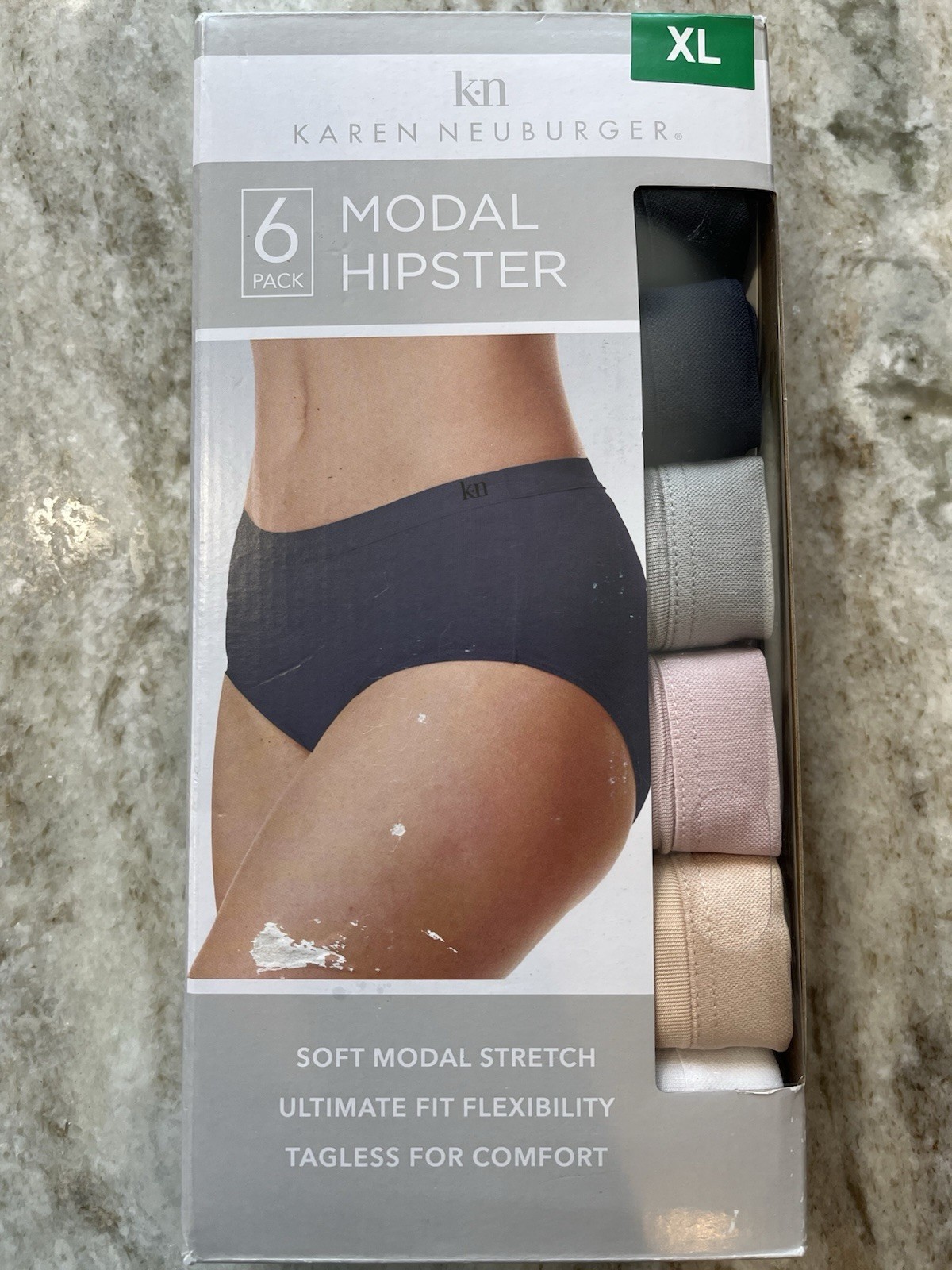 Karen Neuburger Women’s XL 6-Pack Modal Hipster Underwear Soft Stretch NWT