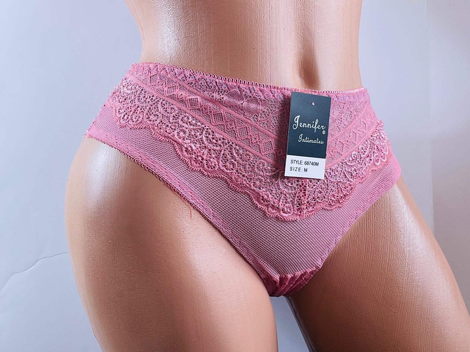6-12 Women’s Bikini 2 Tone Lace Sexy Panties JE26 Underwears Cheeky Hipster S-XL