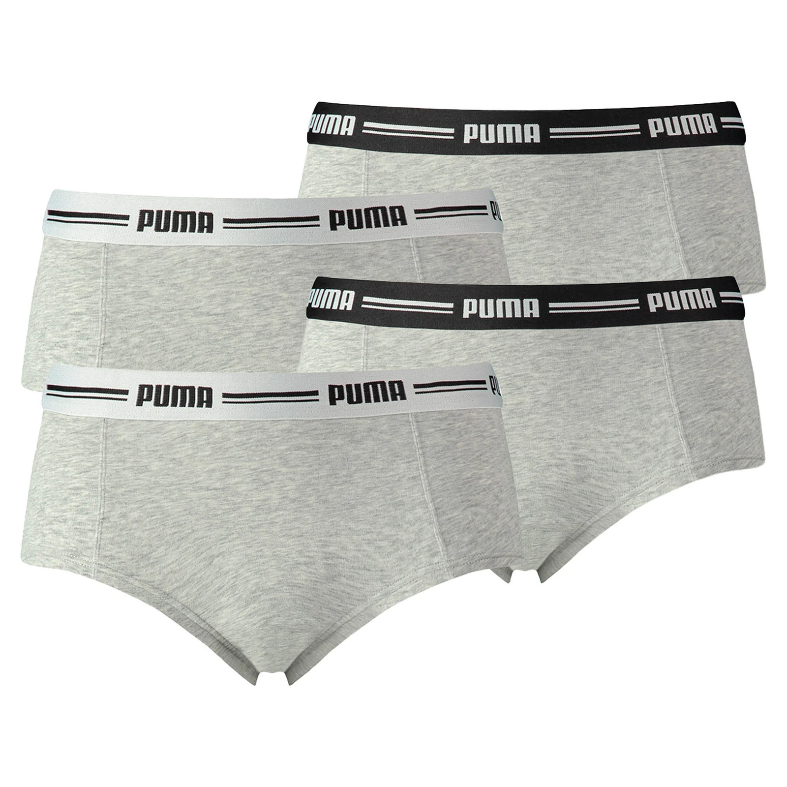 PUMA Women’s Mini Shorts – Iconic, Soft Cotton Modal Stretch, 4 Pack