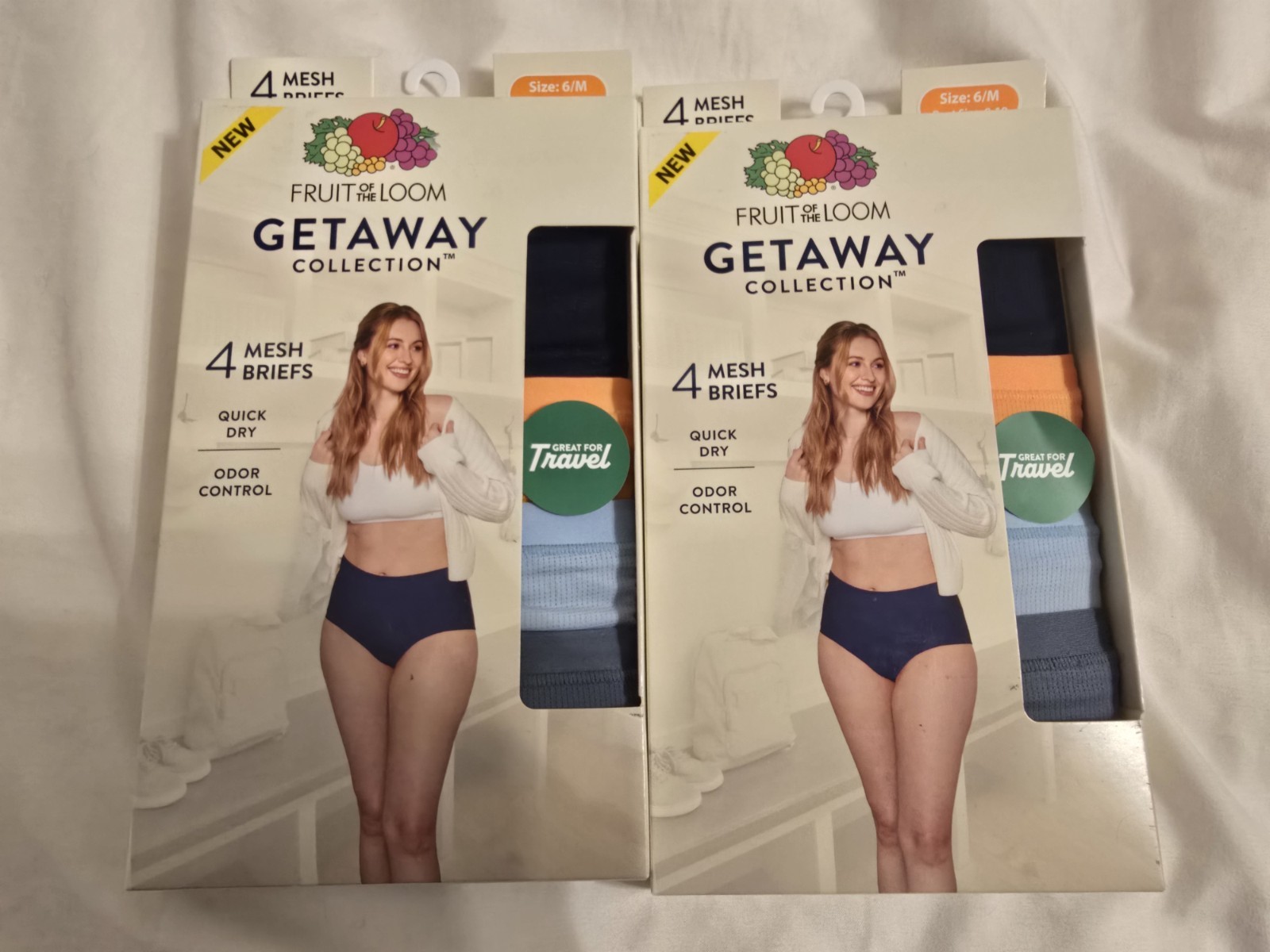 8 Pair Fruit OfThe Loom Getaway 6 Medium Mesh Brief Panties Multicolor Underwear