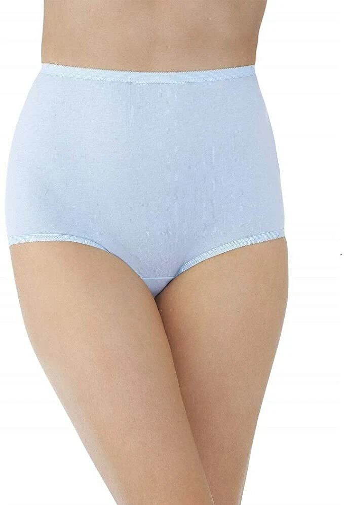 Vanity L112417 Fair Blue Perfectly Yours Classic Cotton Briefs Women’s Size 8/XL