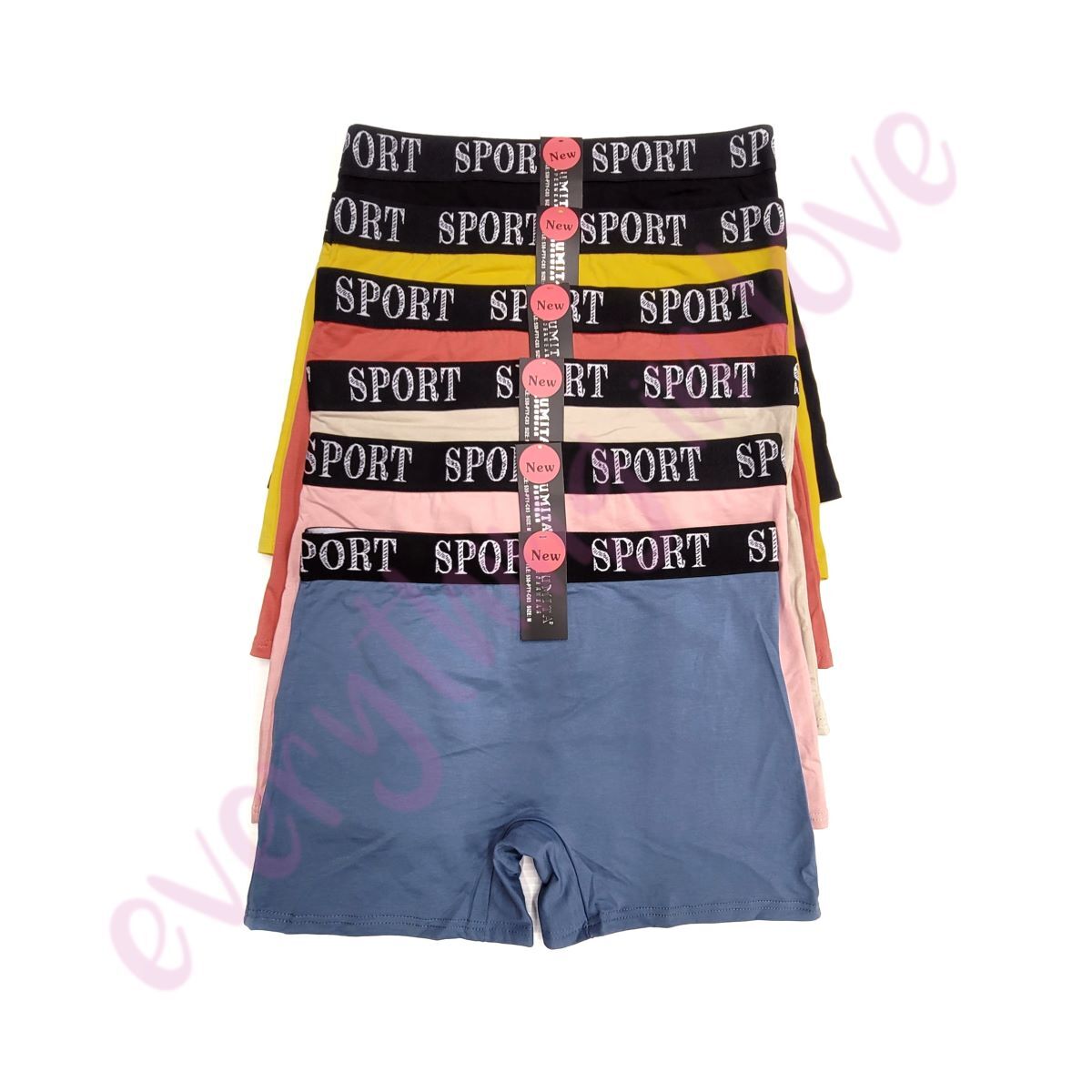 Youmita Ladies Soft Stretch Cotton High Rise Sport Boxer Brief Shorts Boyshorts