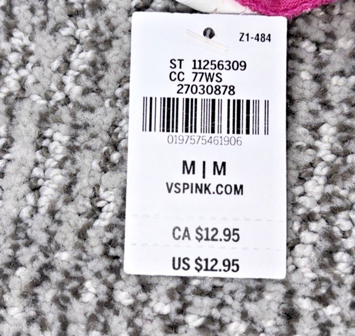 Victoria’s Secret PINK NWT Medium Pink Polka Dot Micro Thong Panty Spellout Sexy