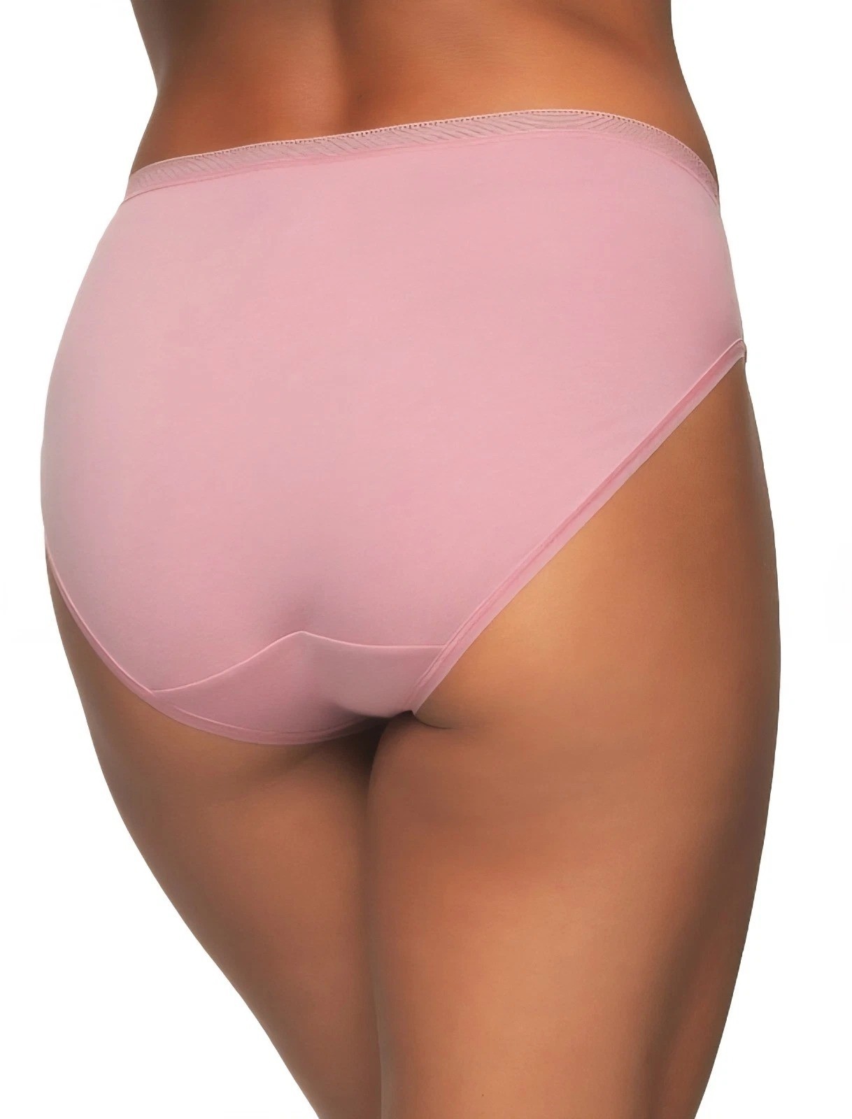 6-Pack Felina Women’s L Pima Cotton Blend Hi-Cut Panties Lace Waistband a2348