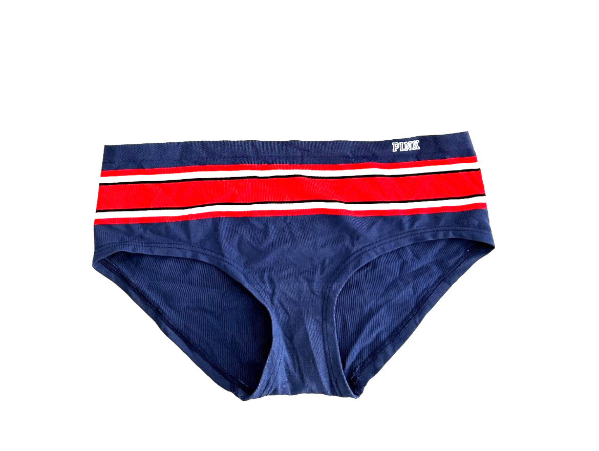 Victoria’s Secret PINK Seamless Hipster Panty Red White Blue