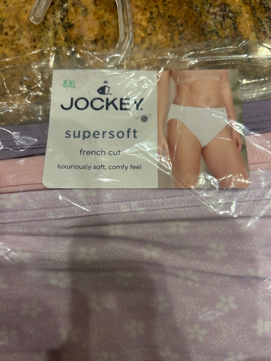 Women’s Jockey Supersoft French Cut Panties 3-Pack XL (8) Purple Pink