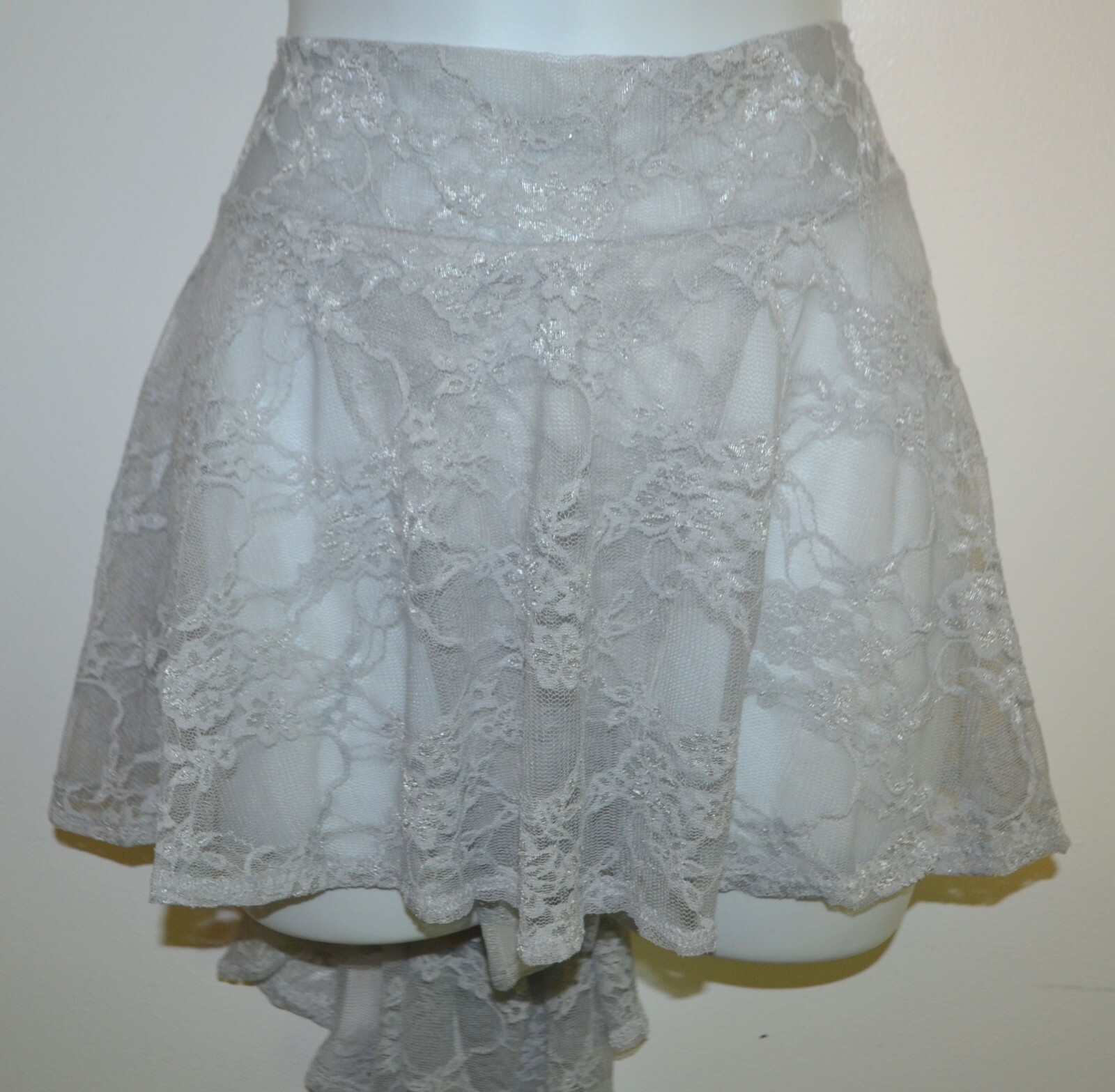 Recherche, Lace, Skirt w Panties, Bikini, Gray Lace, USA