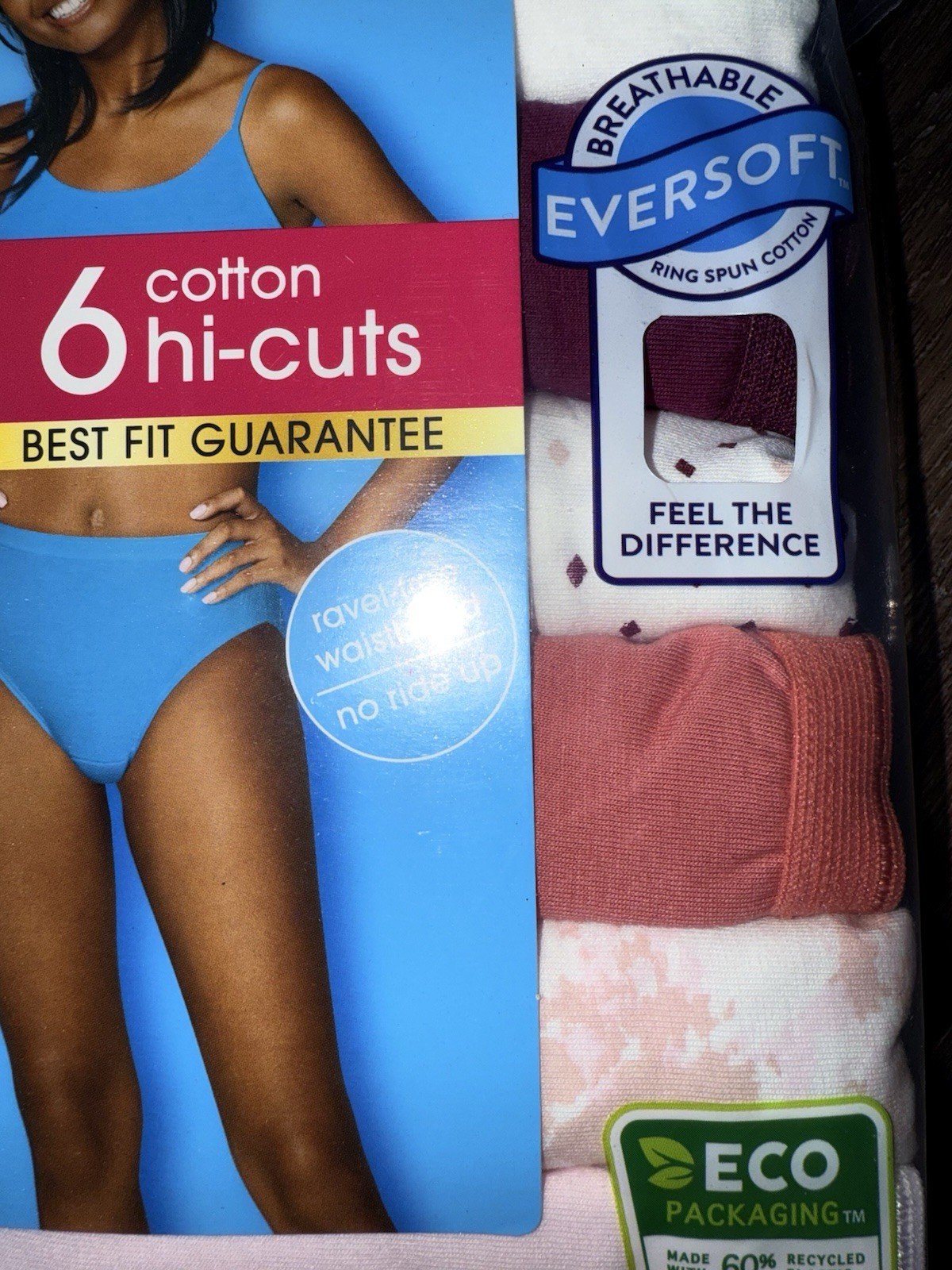 Fruit Of The Loom ~ Womens Hi-Cut Underwear Panties 6-Pair 100% Cotton ~ 9/2XL