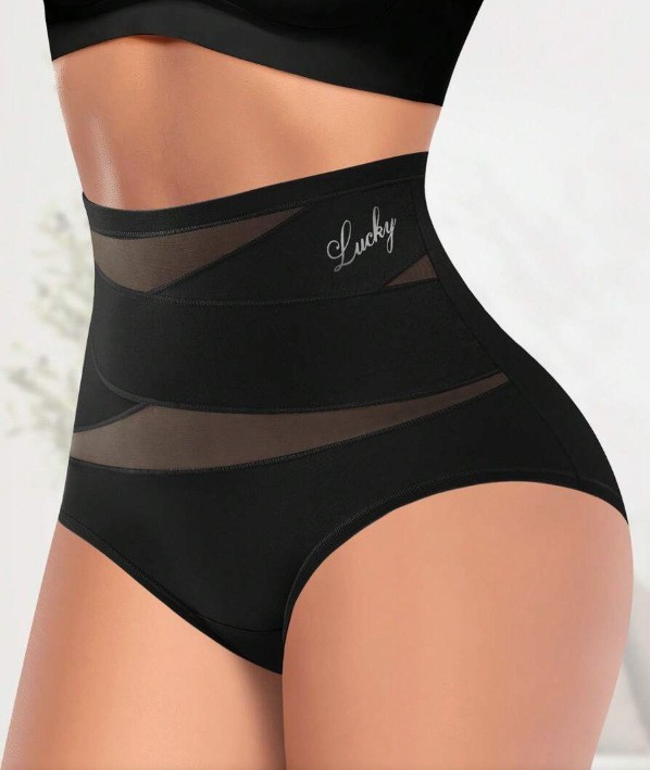 2 Pack High Waist Tummy Control Panties Shaping Cross Strap Briefs Women S-3XL
