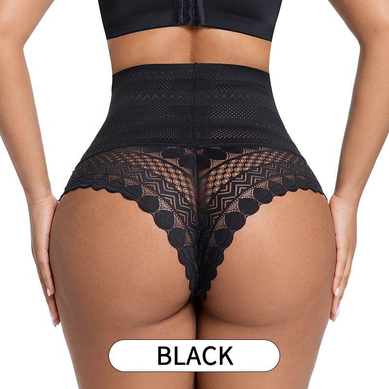 3X Mesh Lace High Waist Tummy Control Panties Breathable Butt Lifting Underwear
