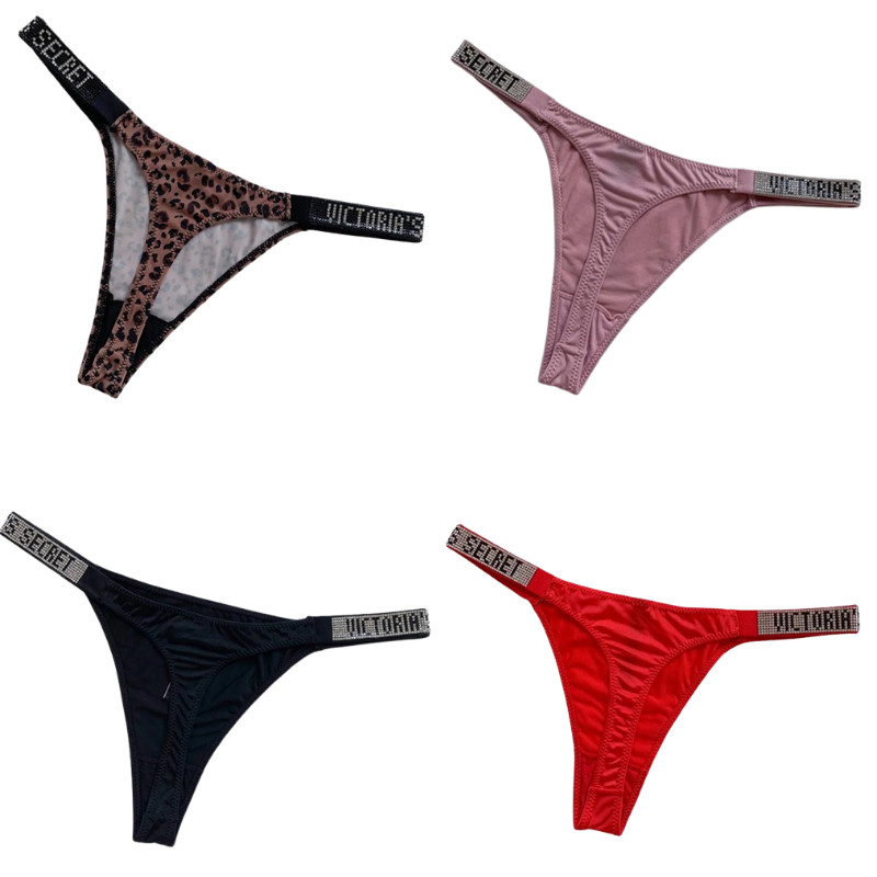 Women’s Rhinestone Letter Lingerie set Bar & Brief Comfortable Fashion Underwer