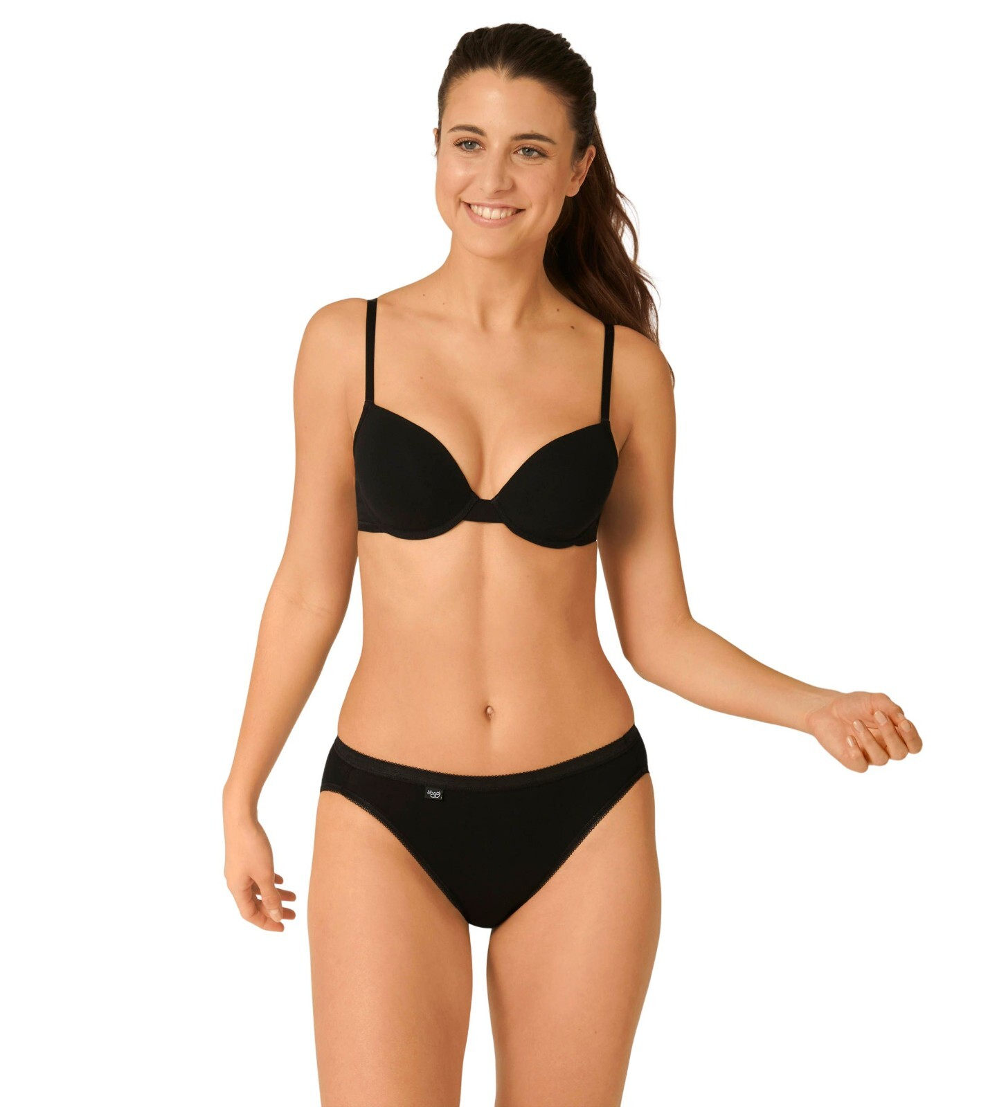 Sloggi Basic Pearl Tai High Leg Briefs Knickers 2 Pack 10221621
