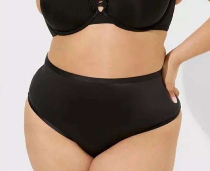 Torrid Shine Black Satin Open Back & Gusset Cheeky Panty Size 1 1X 14-16 NEW
