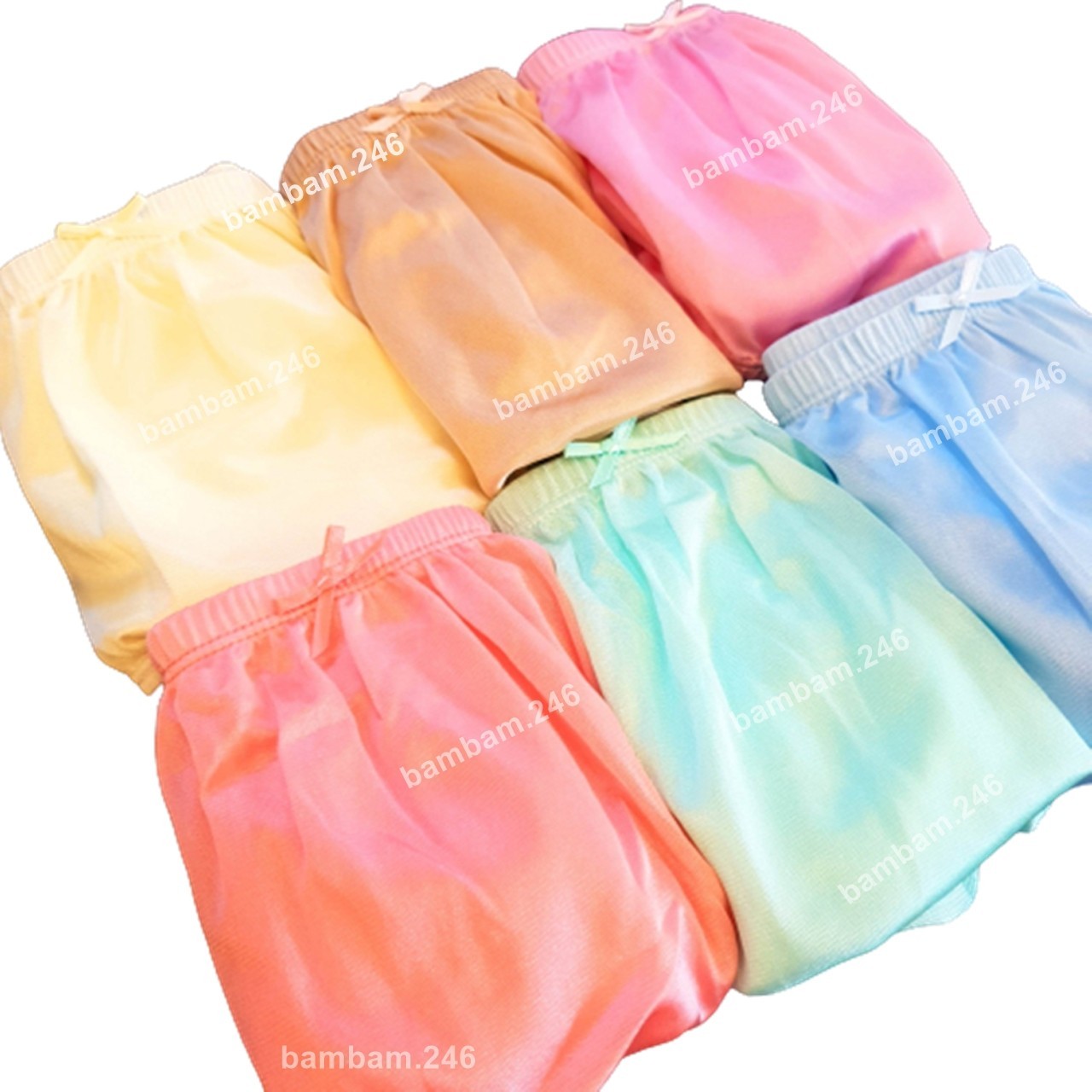 6 Pack Women’s Men Silky Nylon Underwear Shining Plain Size L Full Cut Panties B