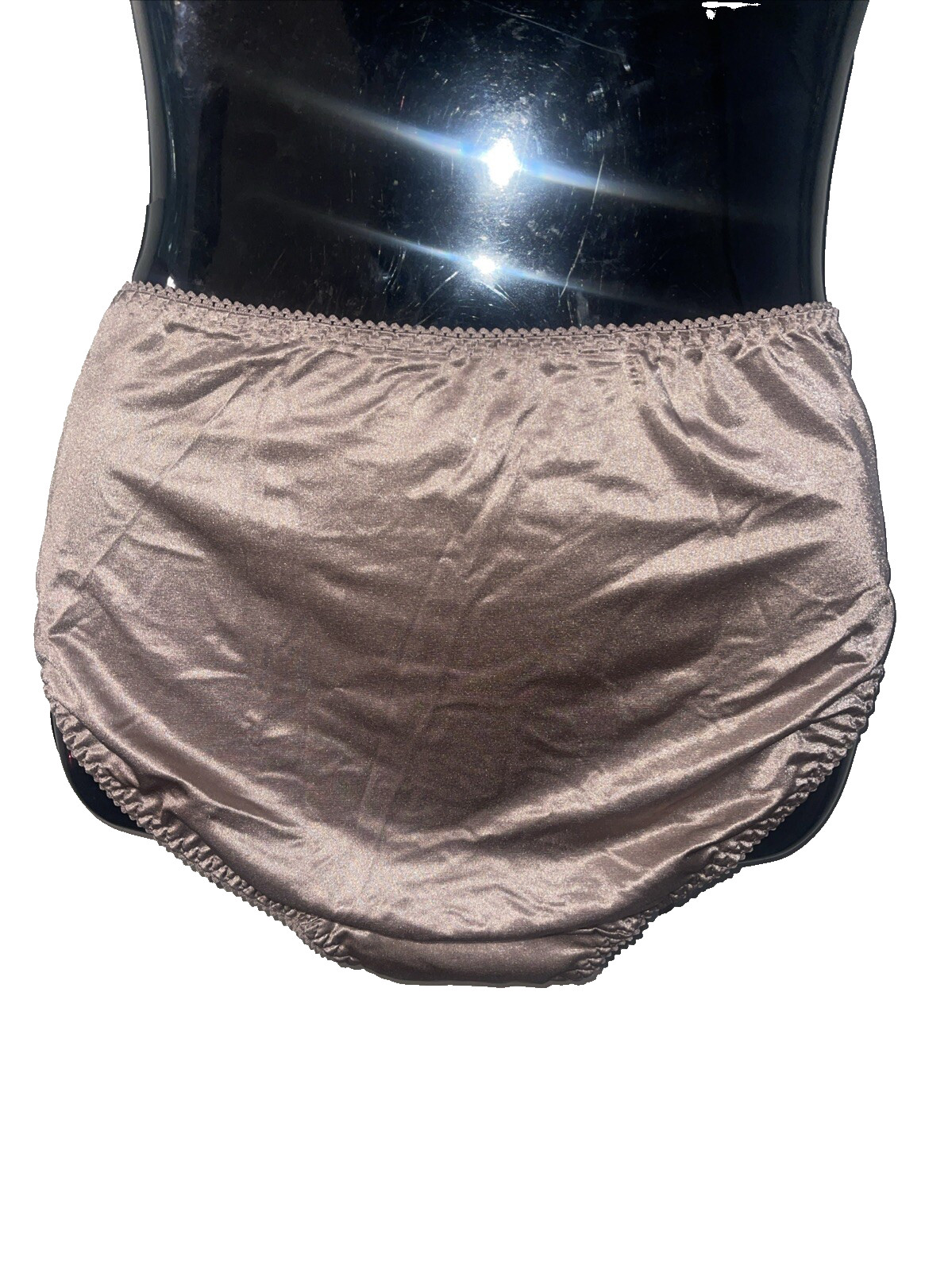 NWT Vanity Fair Satin Shaping Brief Panty Taupe 2X Sissy Fetish Granny Vintage