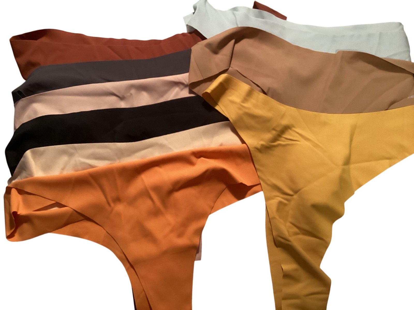 9-Pack Womens Seamless Thongs*Panties*XL* Mixed Colors*Elastane Blend*Sissy*New