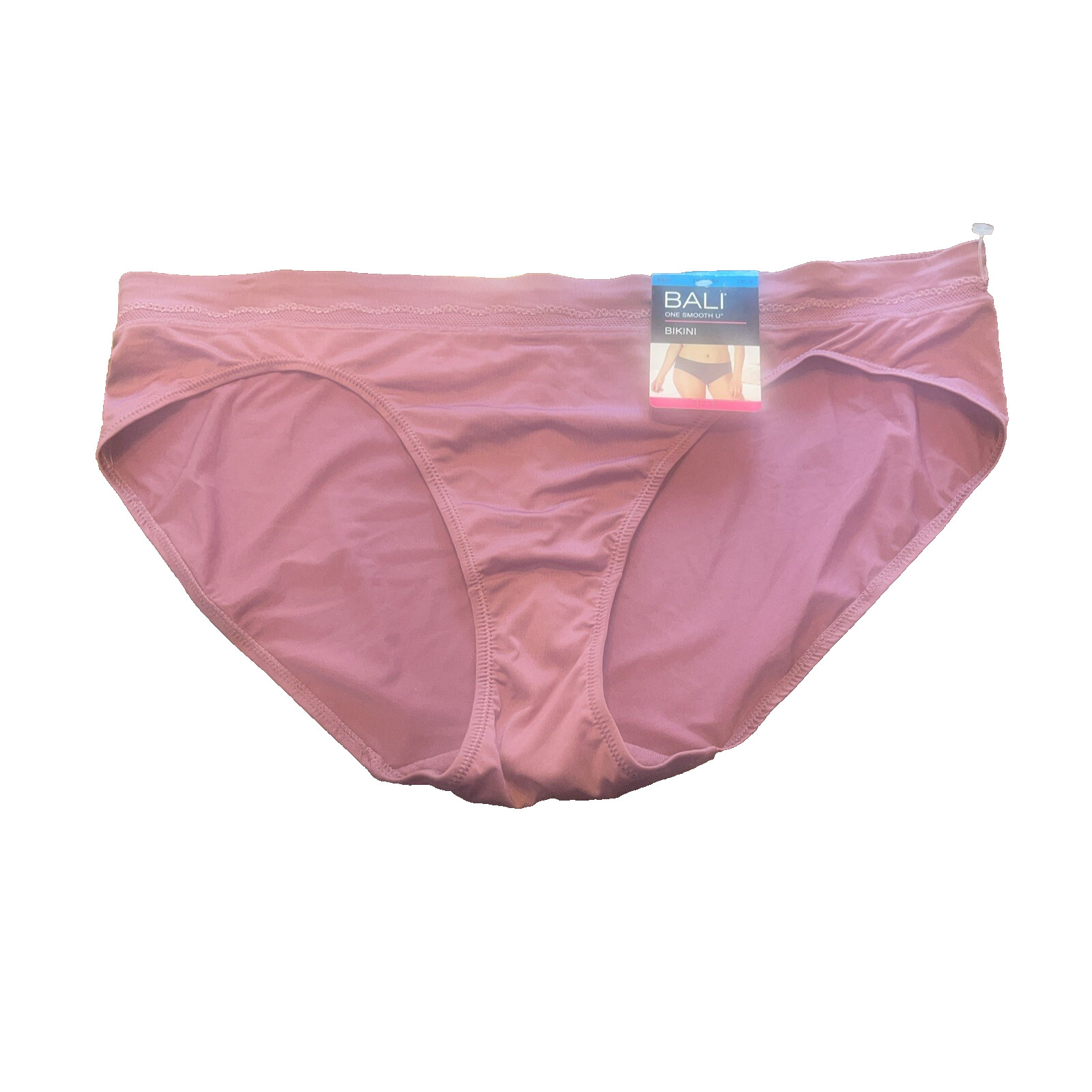 NWT Bali Smooth U Panty Sissy Bikini Underwear Rose Pink Women’s 2X Feminine