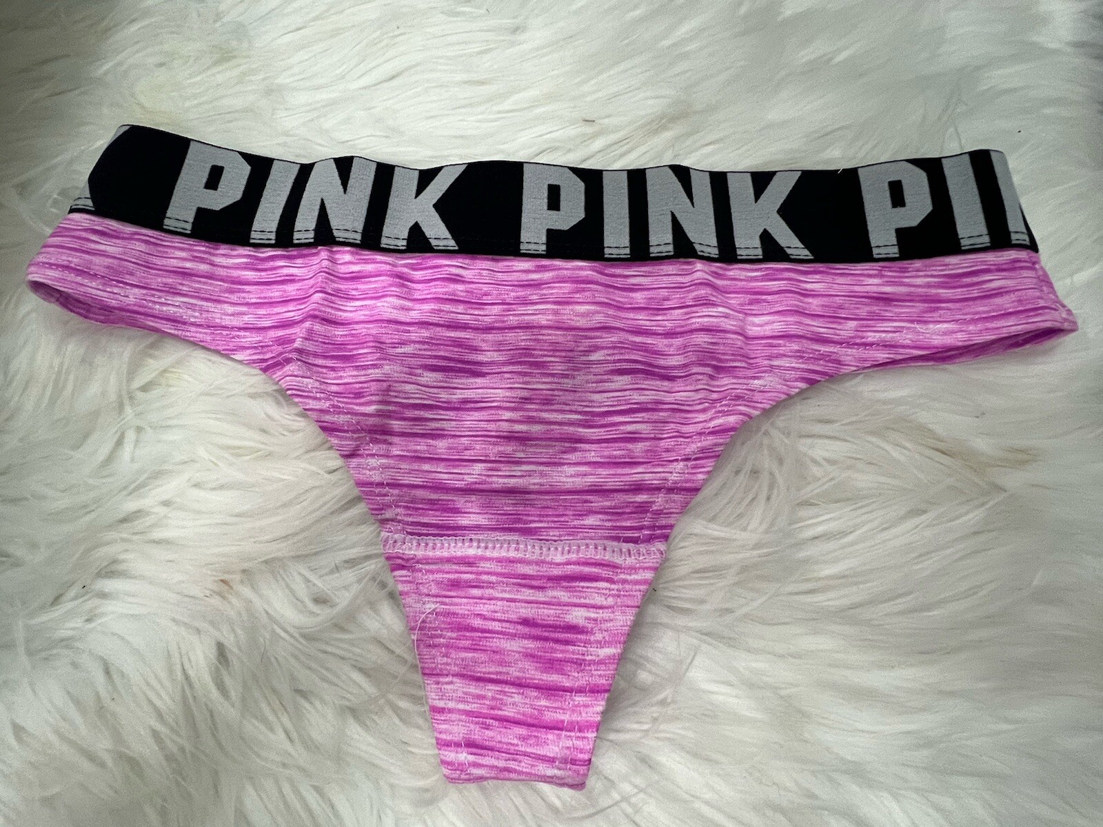 Victorias Secret Pink Thong Panty Nwt Rose Red Size L