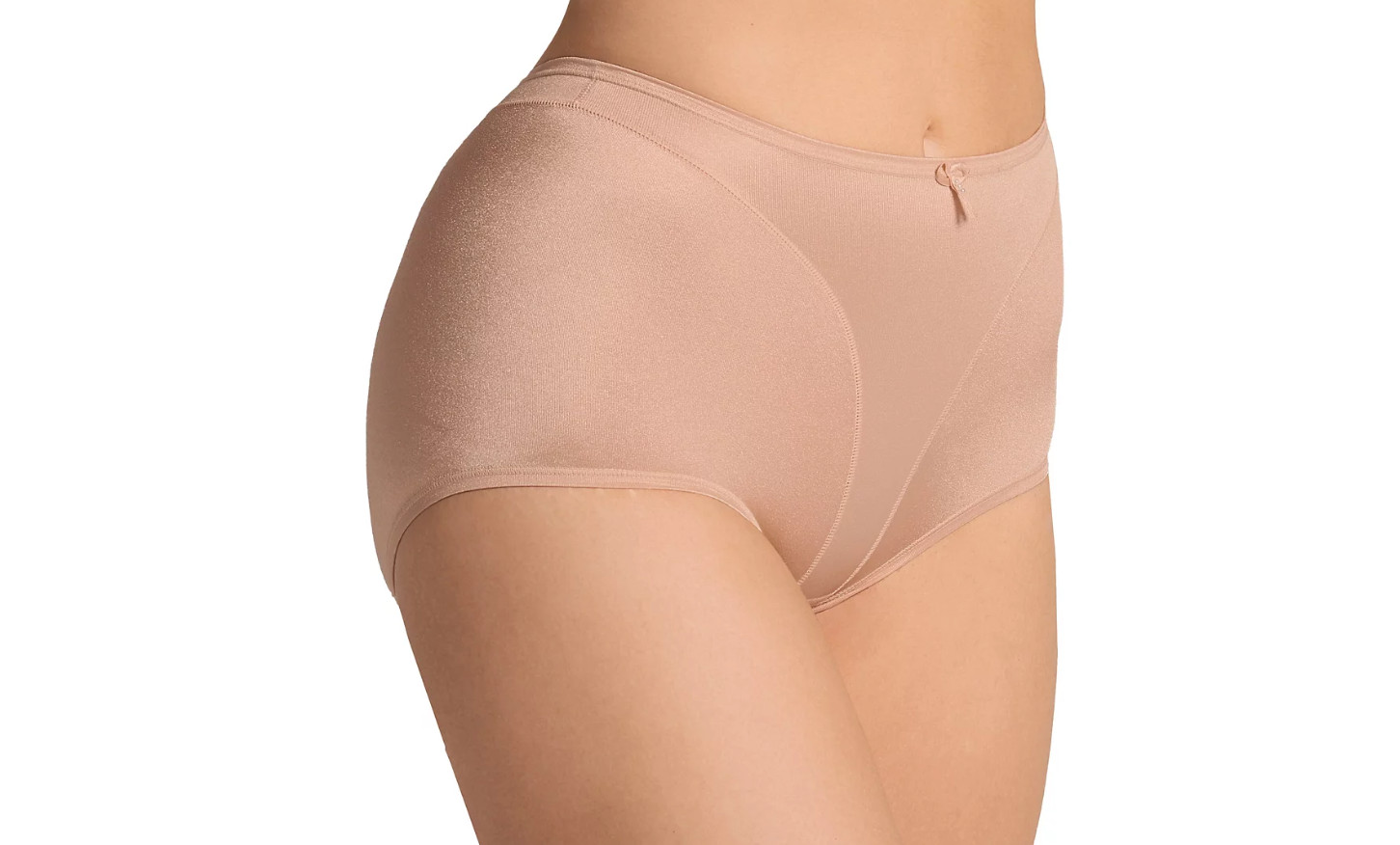 Leonisa Light Tummy-Control Hi Cut Thong-Silhouette Panty Size L Brown NWT