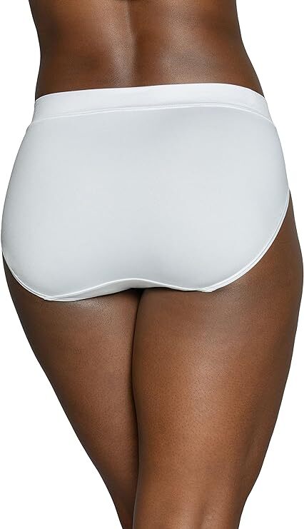 3 Pack Vanity Fair Beyond Comfort Hi Cut Panties Seamless #13212 WHITE Sz- 6~7~8
