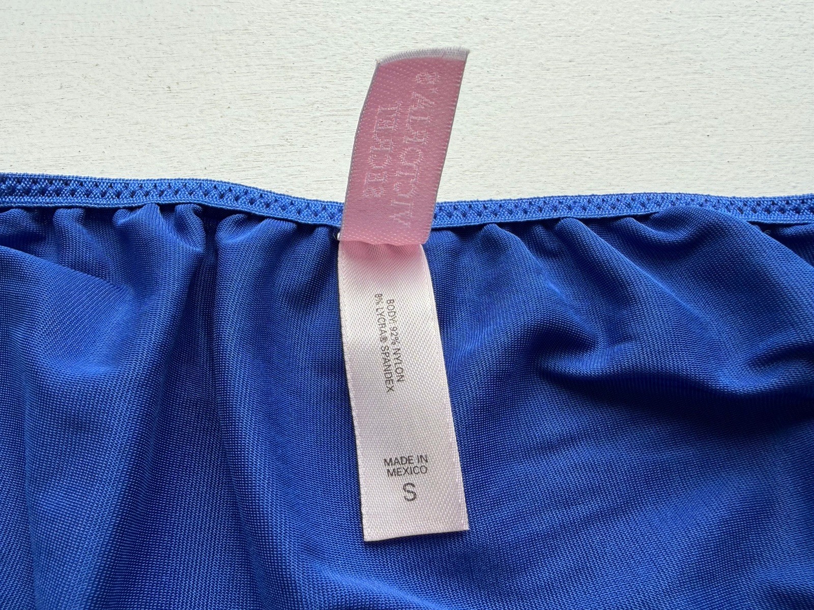 Victoria’s Secret Second Skin Satin String Bikini Panties Royal Blue Vintage