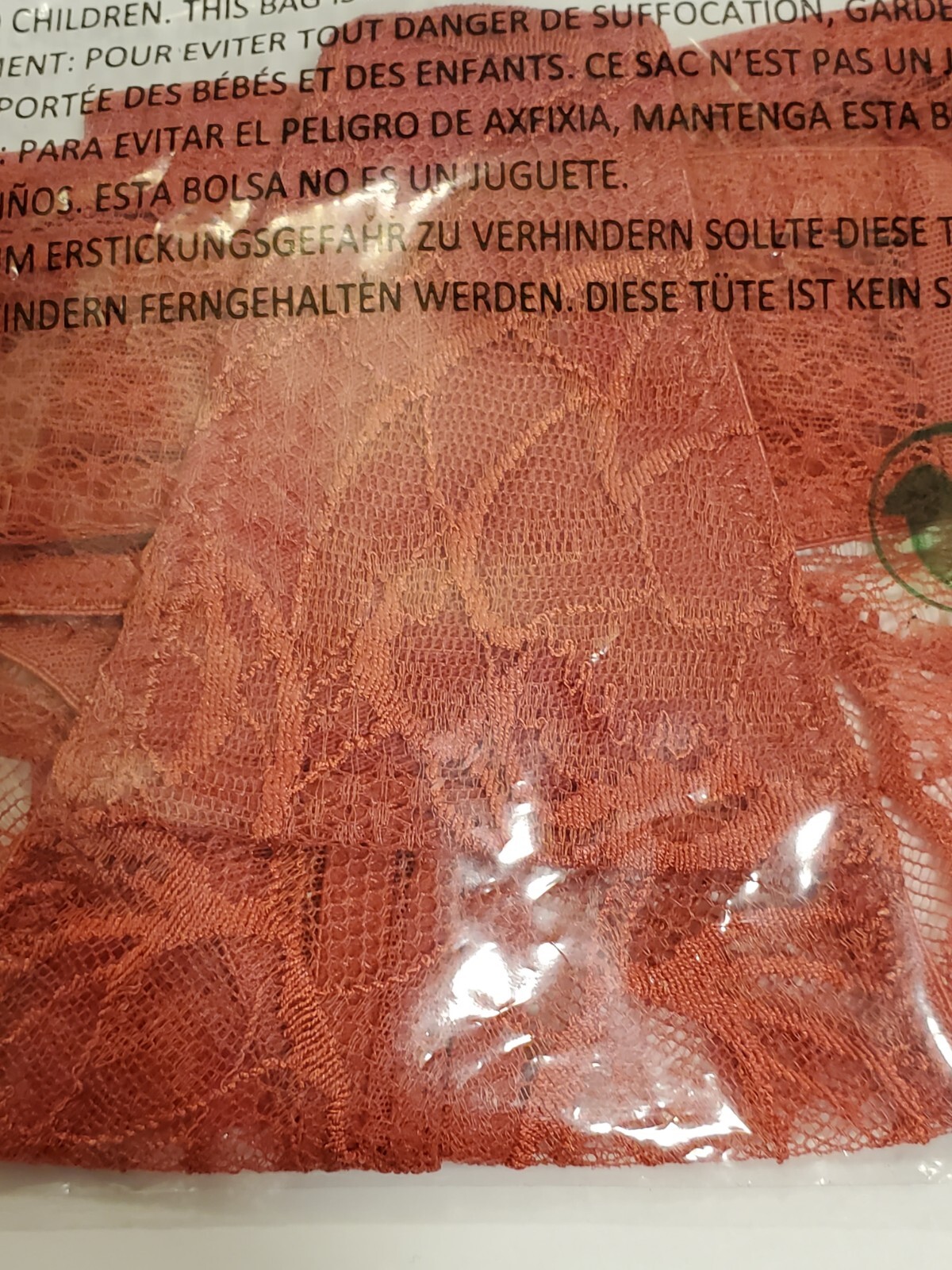 NWT Sealed Noelle Wolf Soul Lace Thong, Garnet Rose, Size 10/See pics for Size