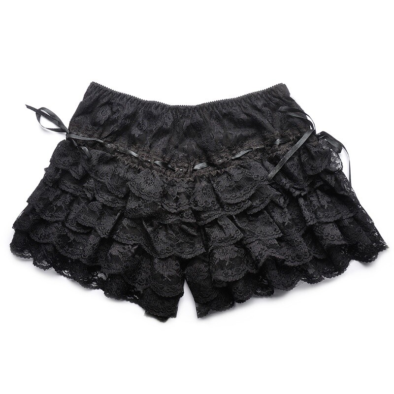 Lace Underwear Bloomer Ruffle Skirt Layered Shorts Panties Brief Petticoat