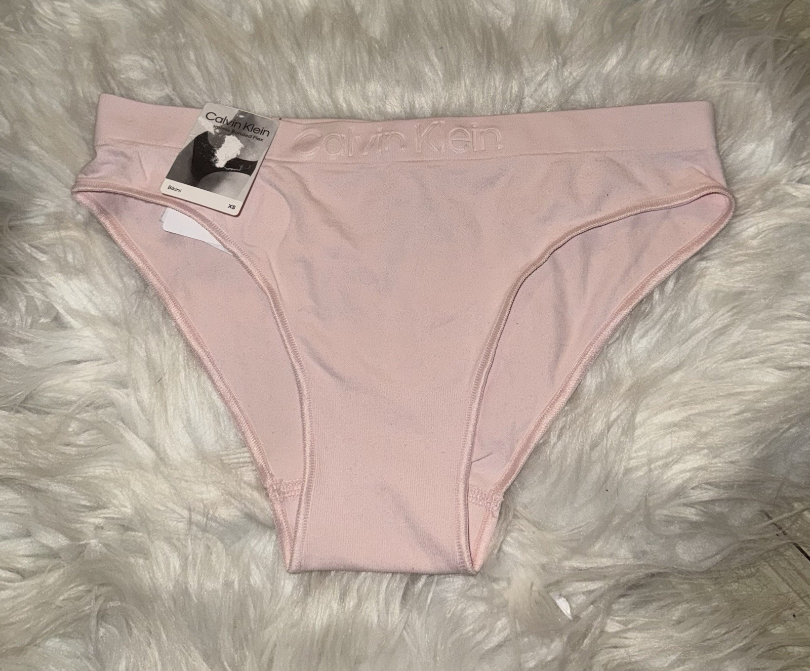 Calvin Klein QD3960 Seamless Bonded Flex Bikini Panties Womens XS XSmall Pink