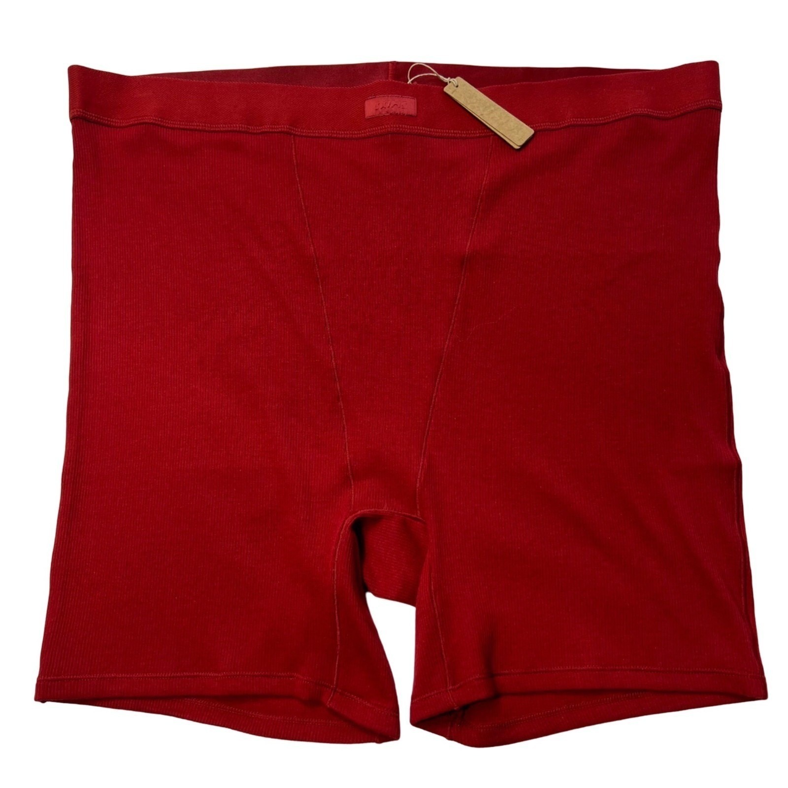 SKIMS Cotton Rib Boxer Shorts Brick Womens 4X