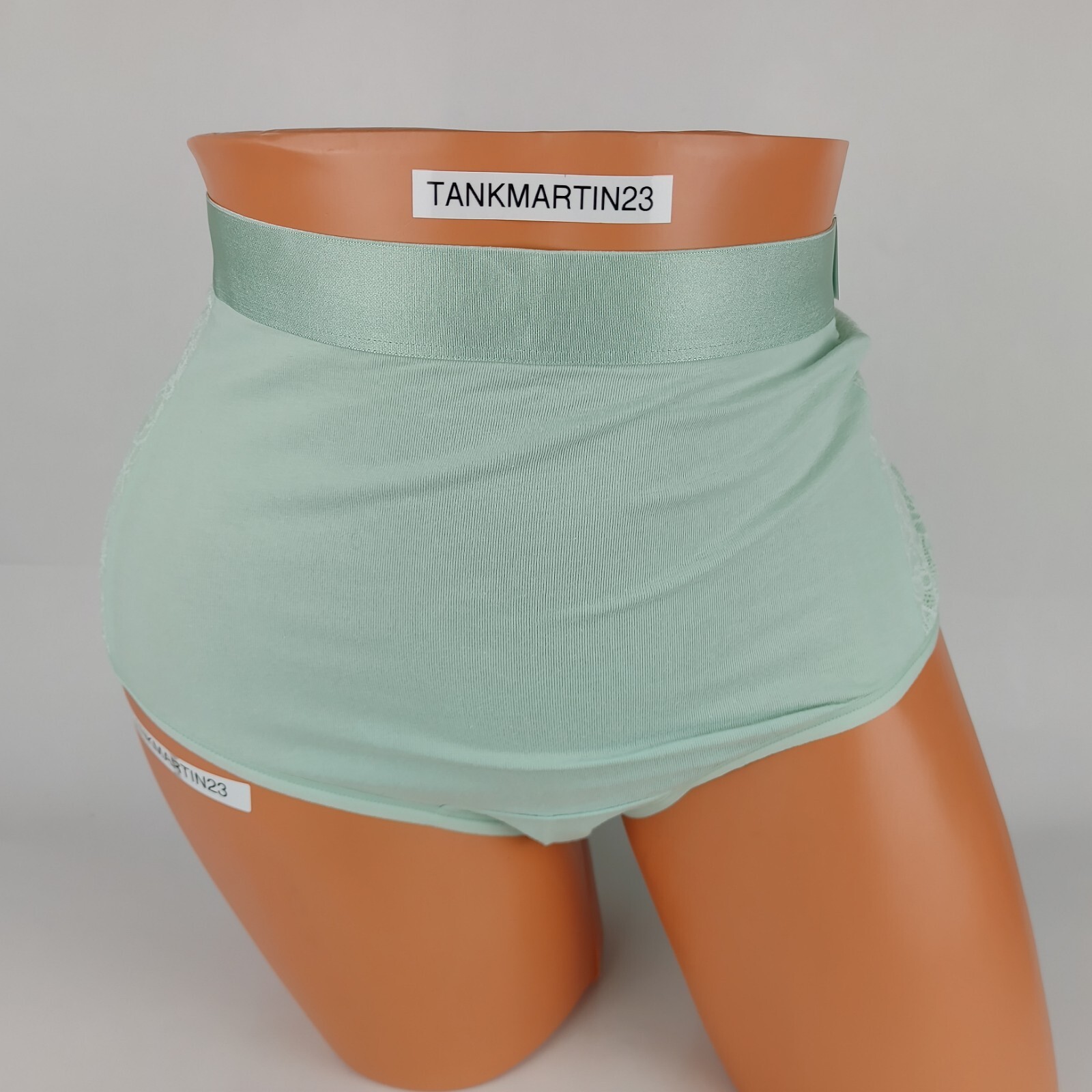 LANE BRYANT CACIQUE PLUS COTTON FULL BRIEF 18/20 PANTY PASTAL GREEN LACE HIPS