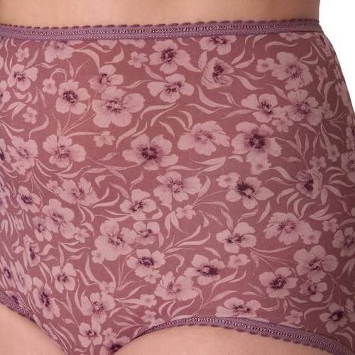BALI Womens Size S 5 Skimp Skamp Brief 2633 Panty Bloom Floral Purple High Waist