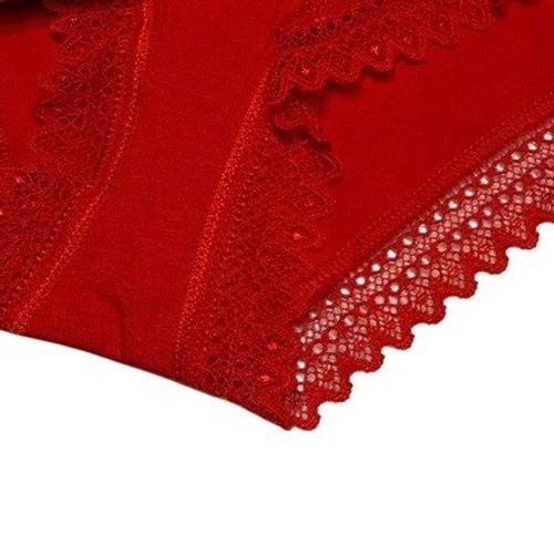 New Tommy Hilfiger Brief Panties 3-Pack Red White Blue Women’s Cotton Lace Small