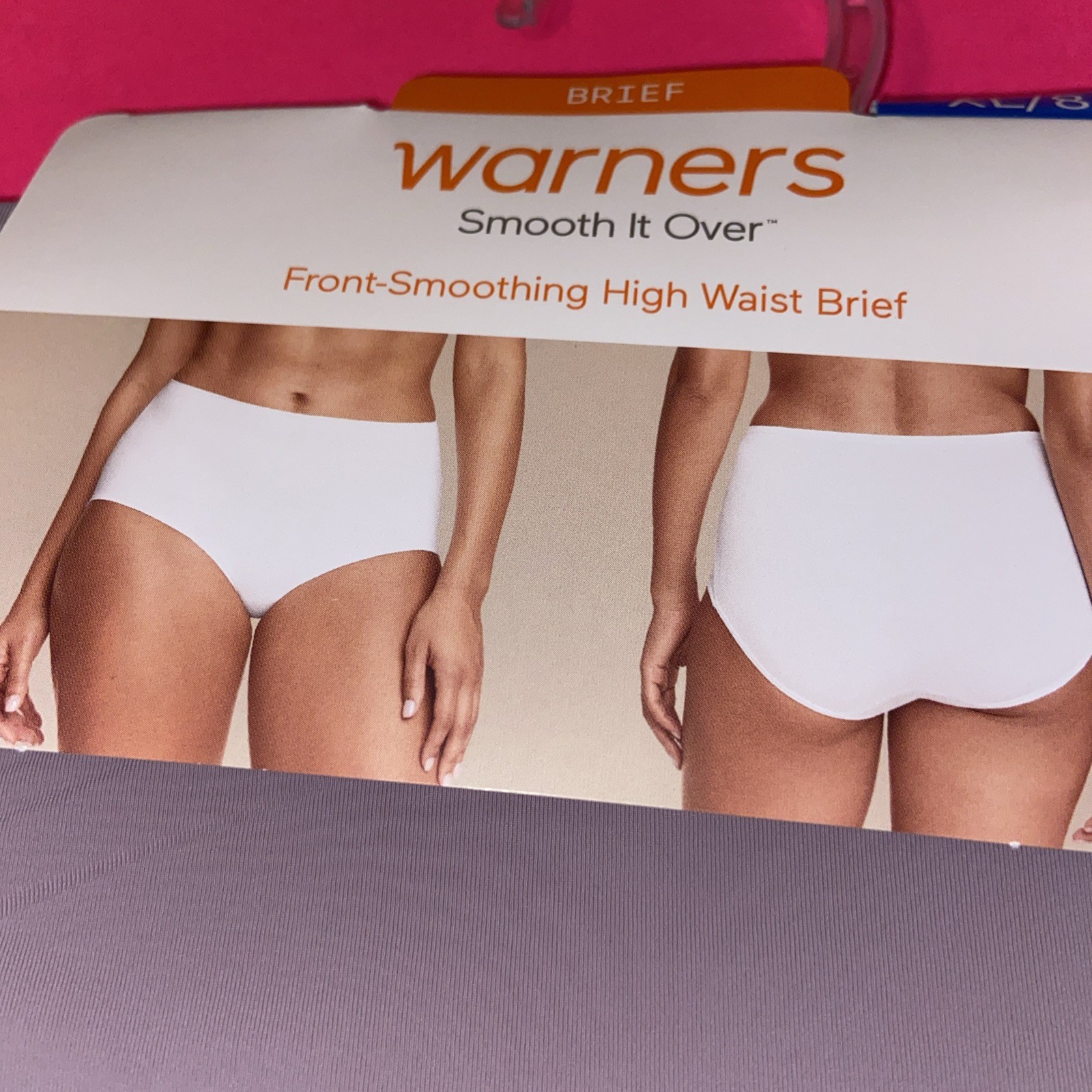 WARNERS VERY PALE PURPLE SMOOTH IT OVER BRIEF PANTIES / X-LARGE/ 8