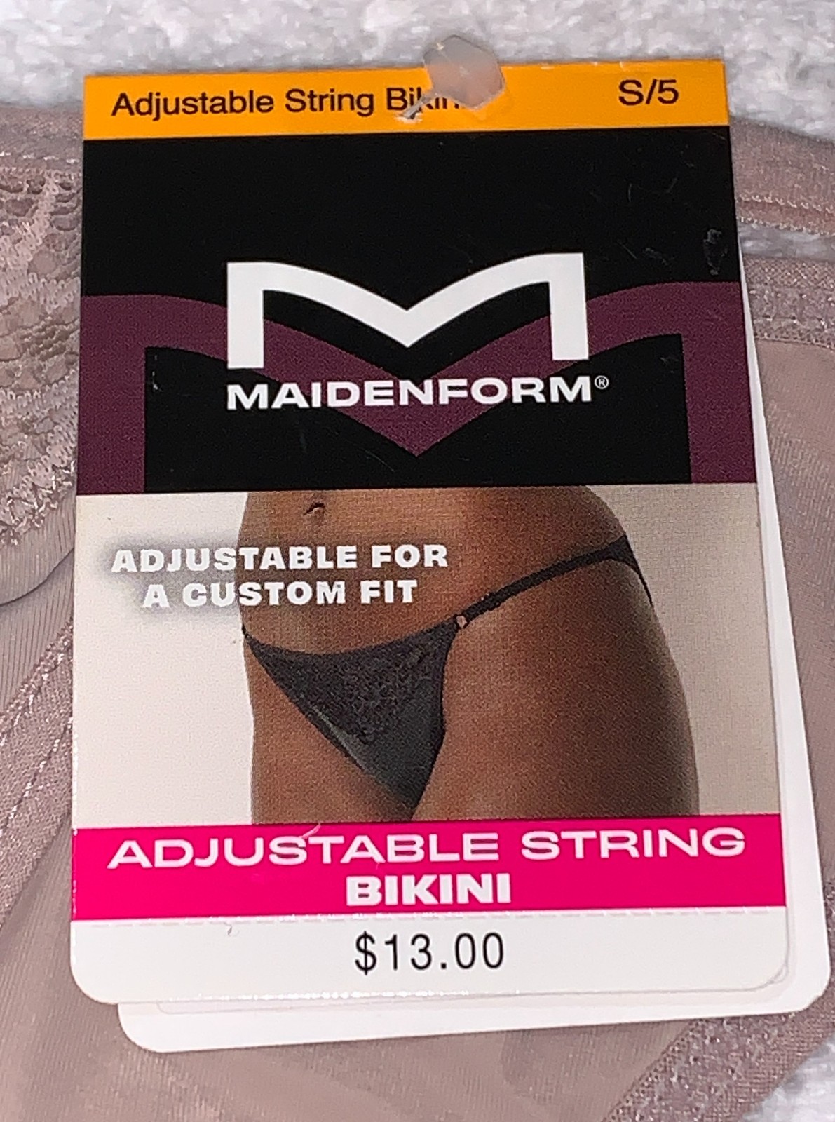 MAIDENFORM M Adjustable Evening Shadow String Bikini Panty Womens S 5 M 6 L 7