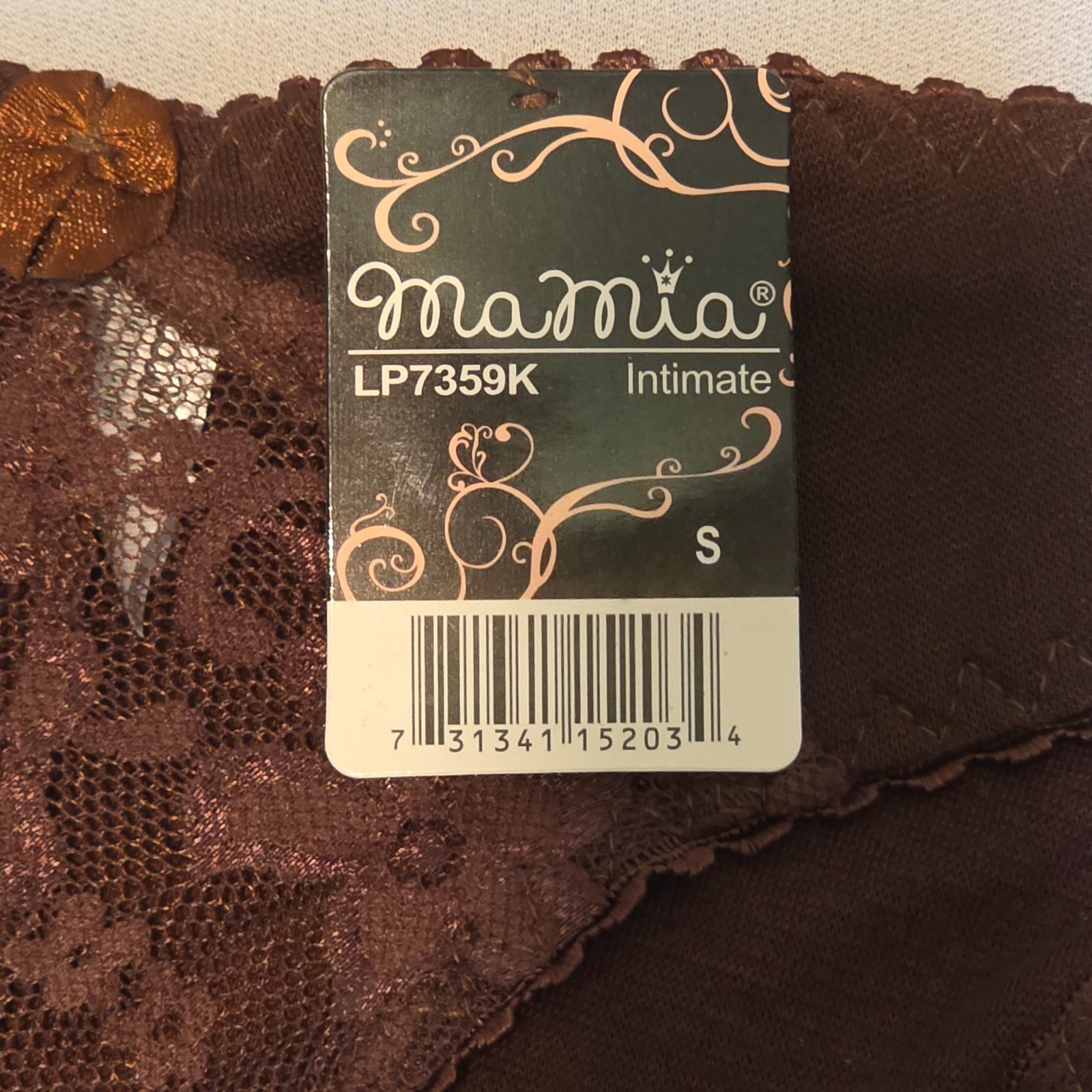 Ma Mia Intimate Brown Semi Sheer Bikini Panties Underwear Size Small NWT