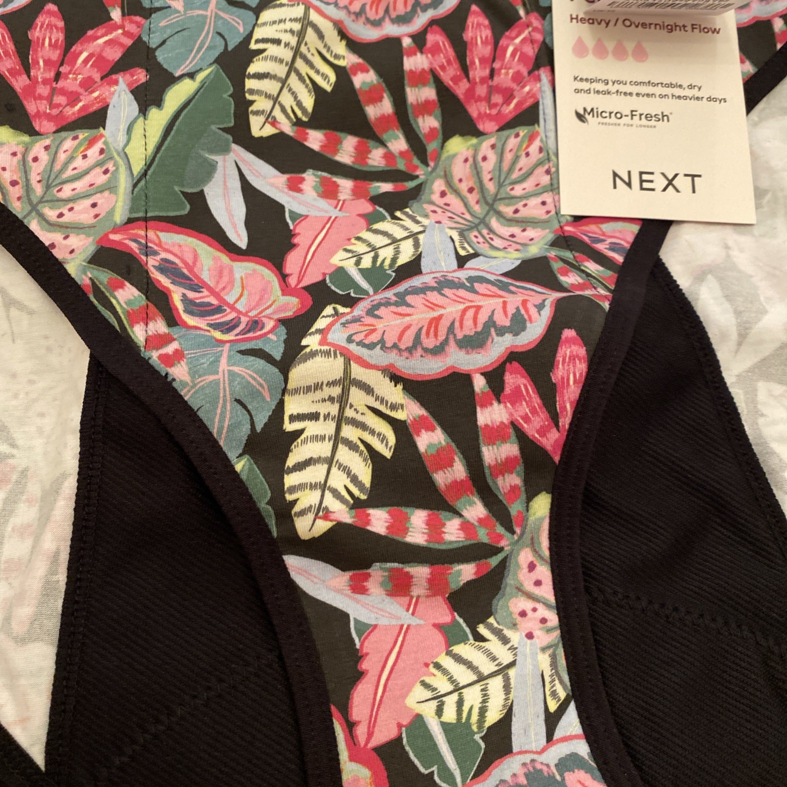 NEXT Period Pants Heavy Flow – New Print / Plain – High Leg – Size 14 – 2 Pack