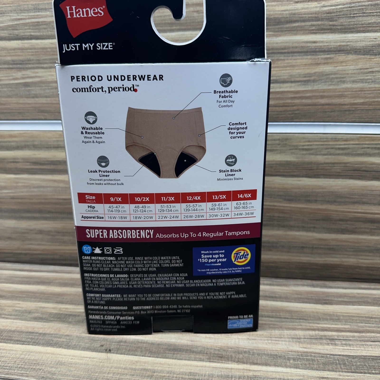 Hanes Comfort Period Size 13/5X