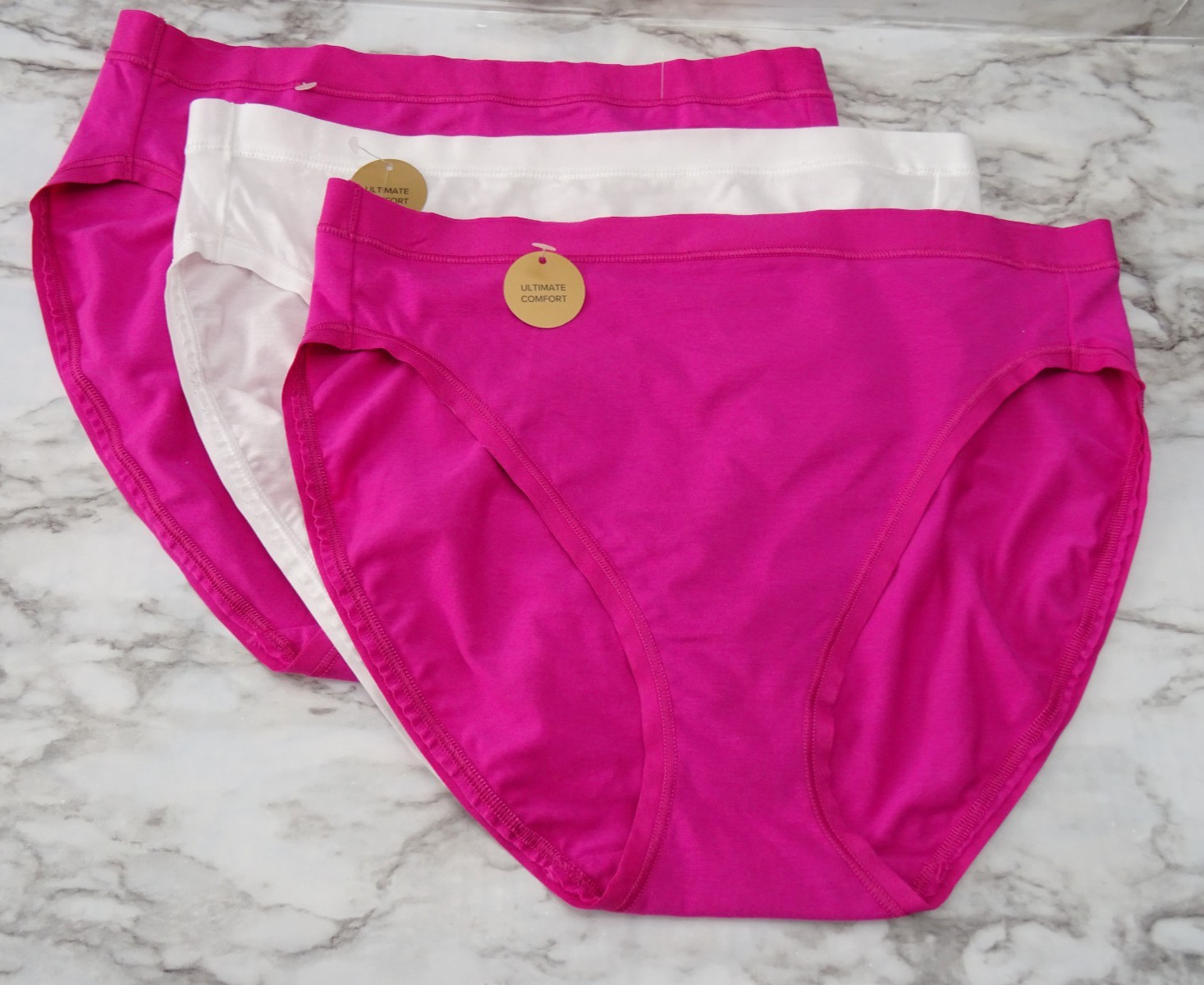 Wacoal 879362# Understated Cotton Hi-Cut Brief 3-Pack Panties US Size M