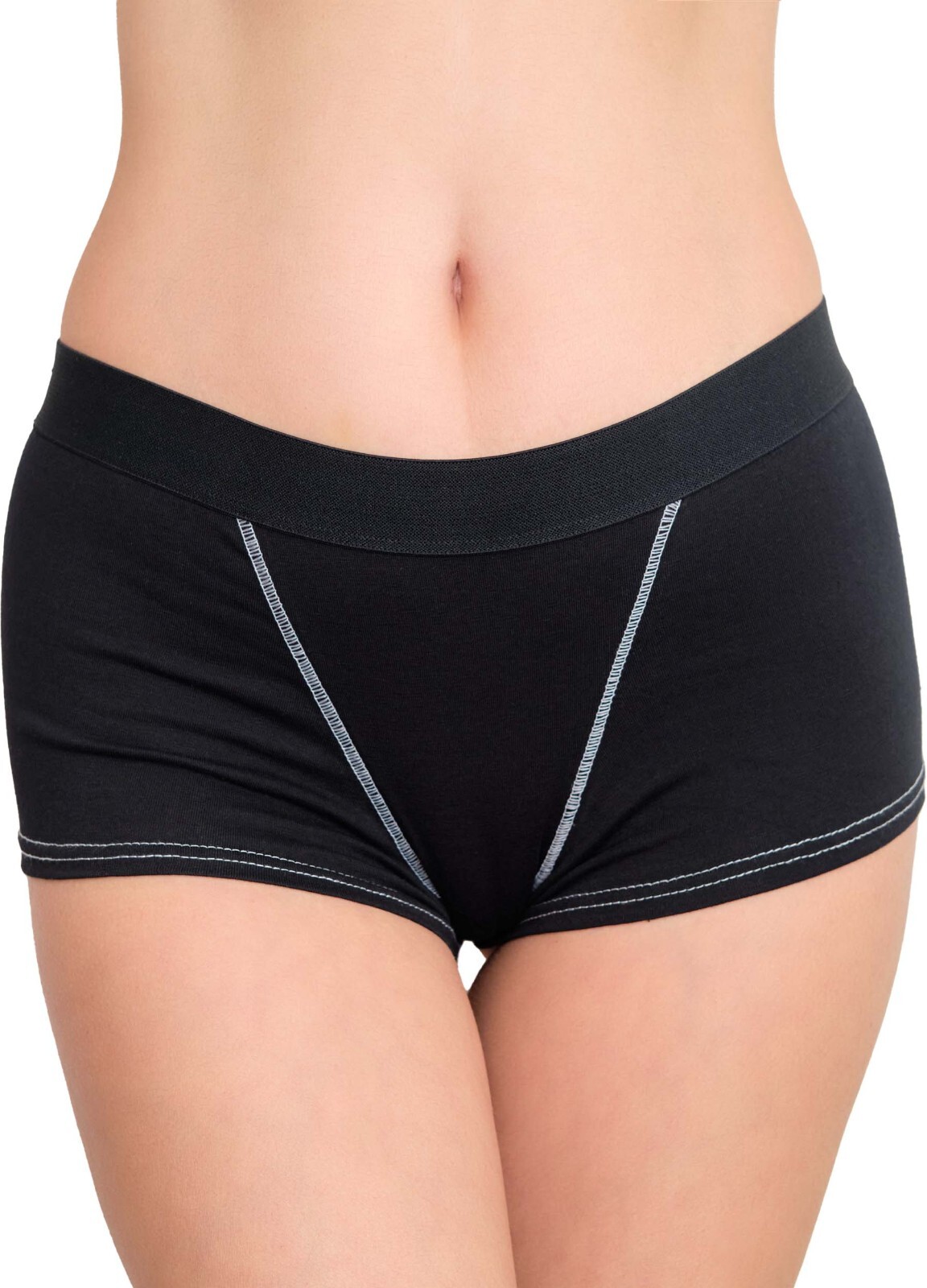 Women Boyshort Panties Cotton Panties Lounge Boxers underwear M Pack 5 Soft Gray
